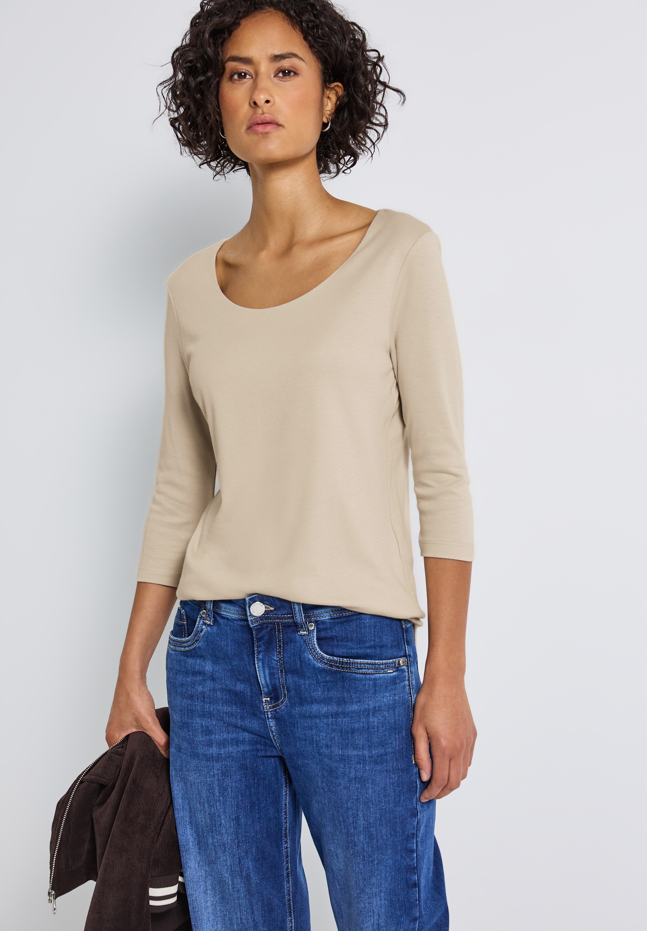 Image of STREET ONE 3/4-Arm-Shirt "Style Pania" im Basic-Style, mit Rundhals