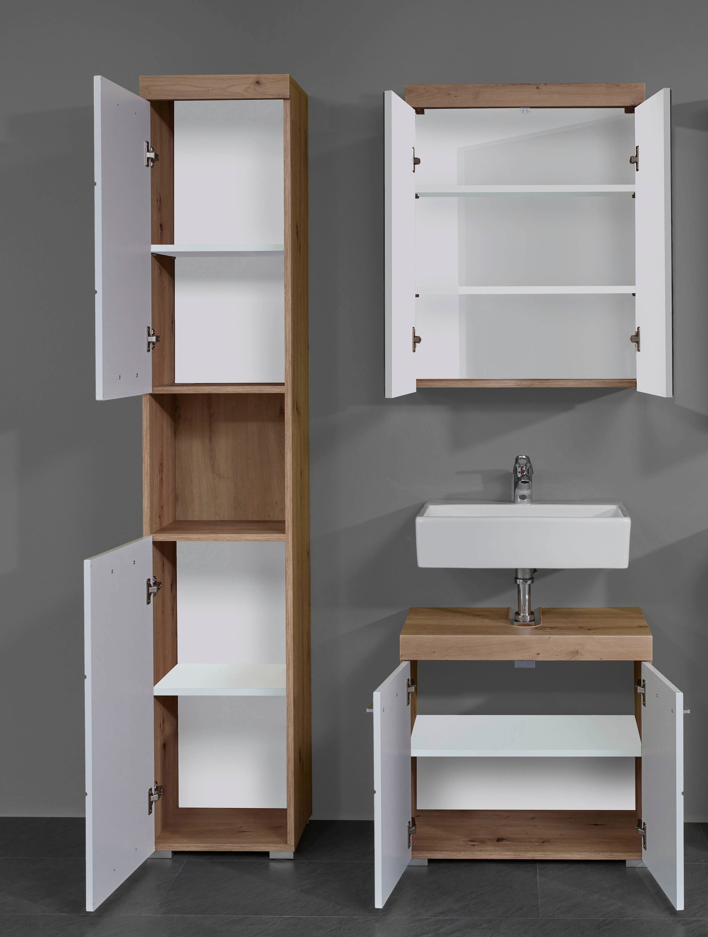 welltime Ensemble de meubles de salle de bain »Avena« Ensemble, 3 cuis tlg.