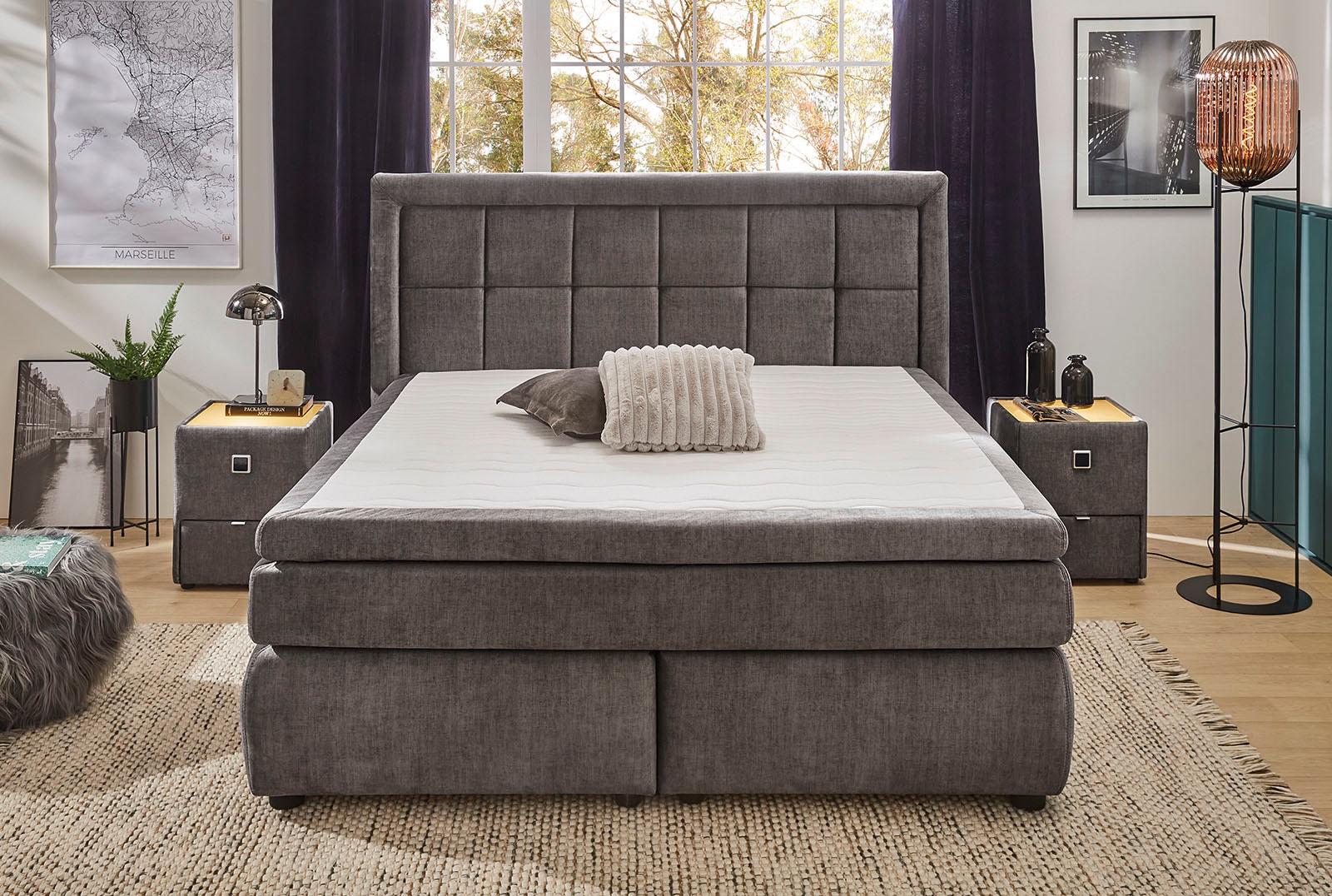 Jockenhöfer Gruppe Boxspringbett »Sophia inklusive 9cm Kaltschaumtopper« und 7-Zonen-TTFK-Matratze (H3,H3/H4 oder H4)