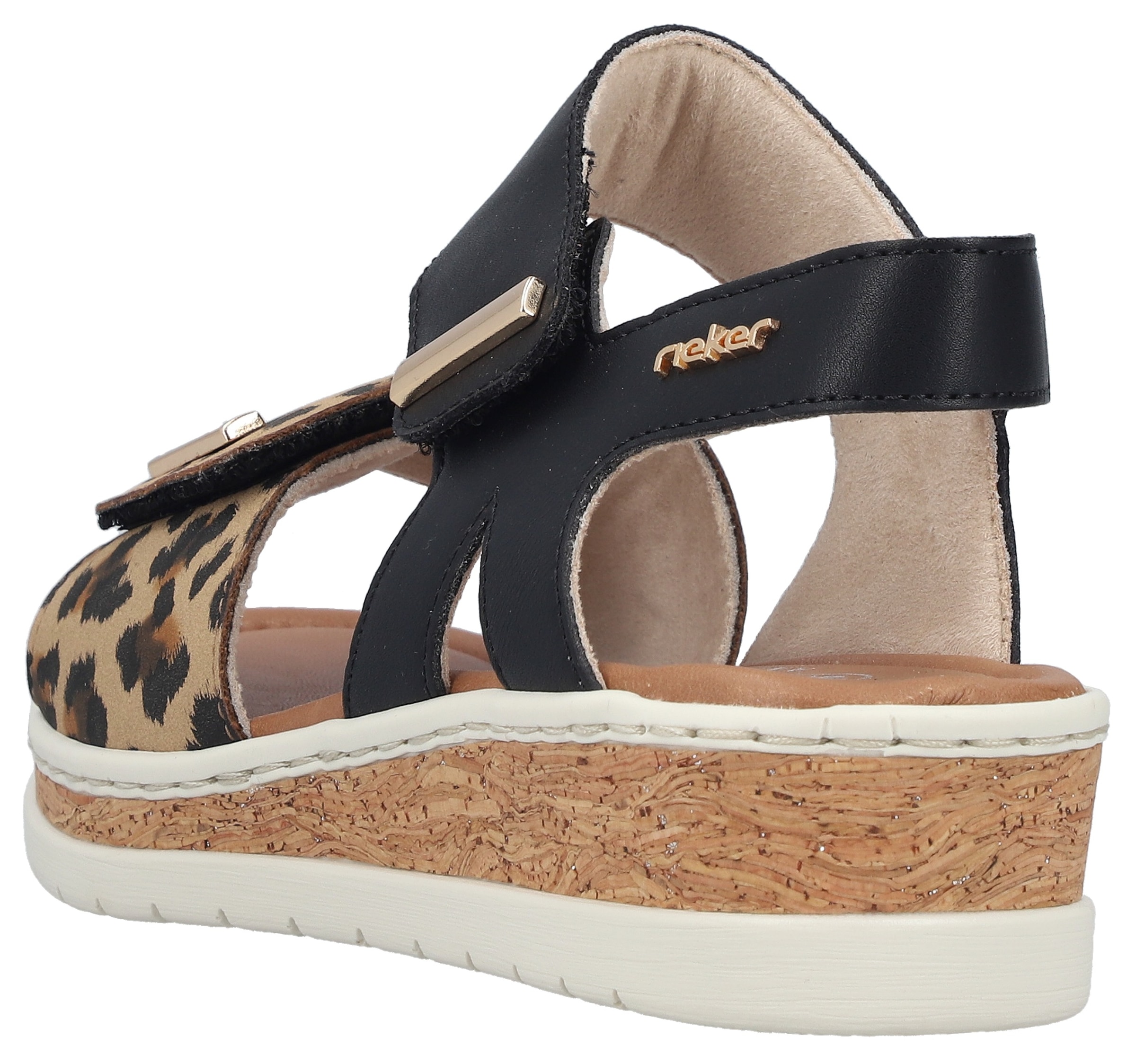 Rieker Sandale  Chaussure d'été, sandale compensée, sandale à plateforme avec scratch