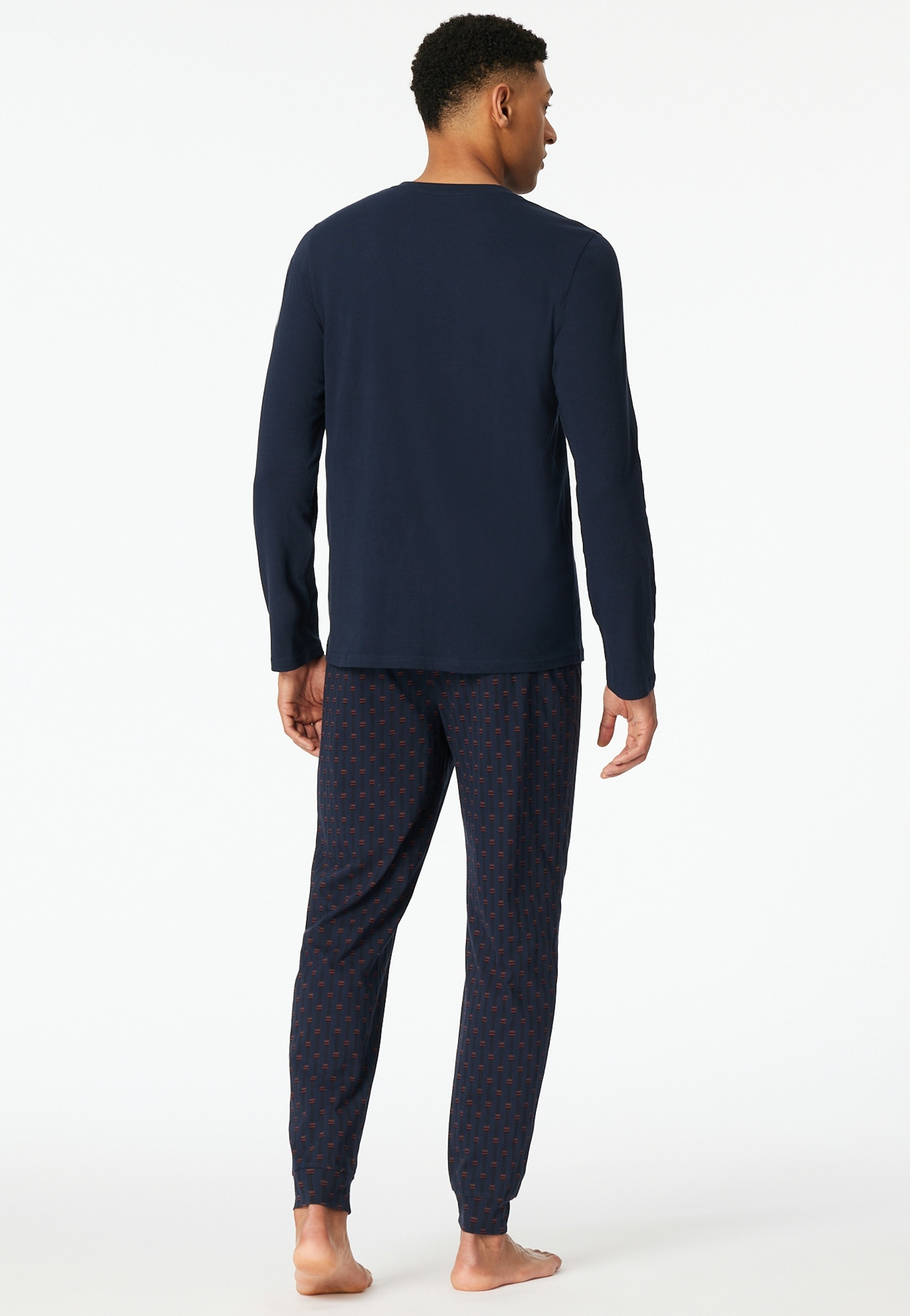 Schiesser Schlafanzug »Casual Essentials« 2 Stk. tlg., mit bequemen Bündchen