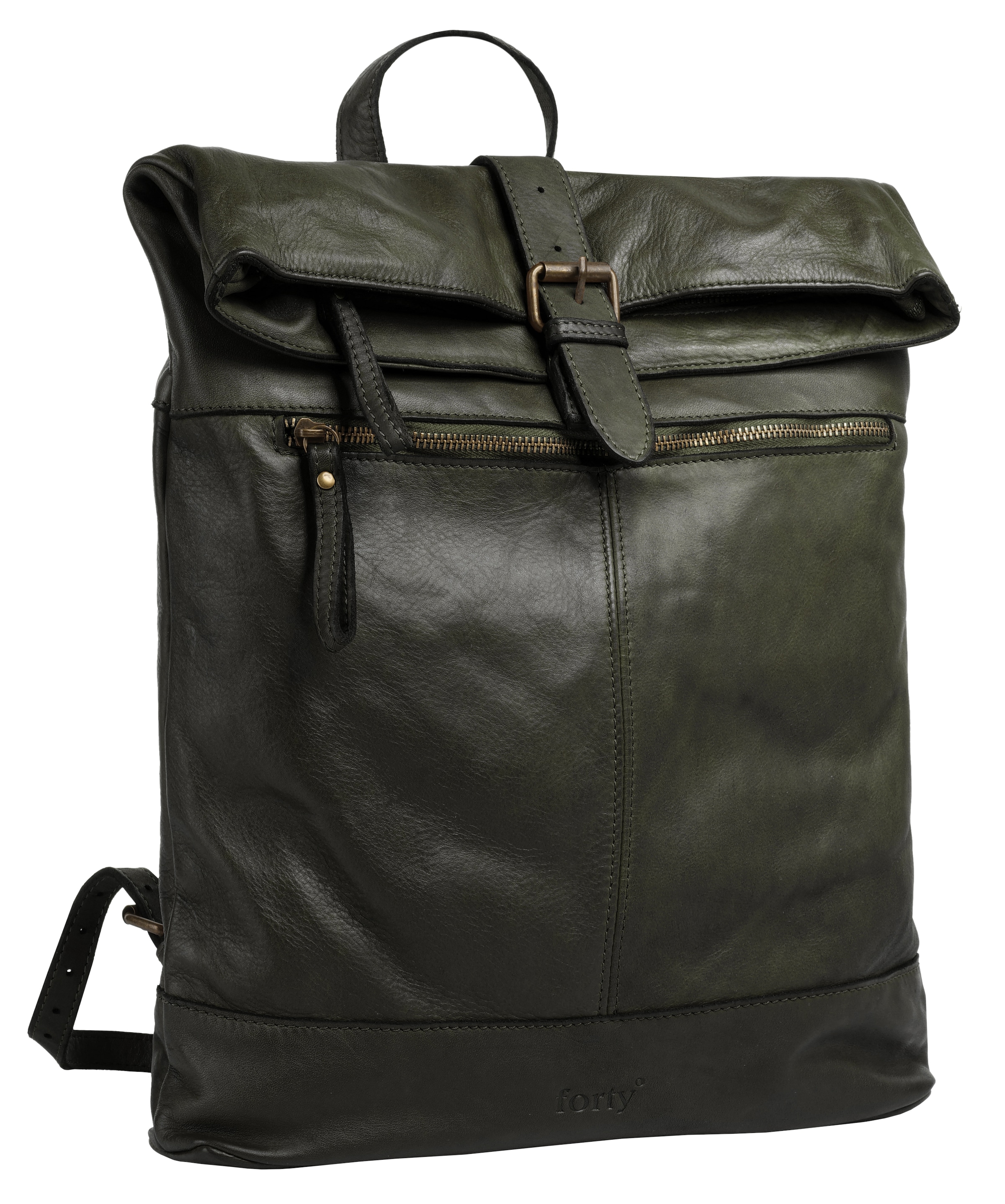 forty° Tagesrucksack, echt Leder, Made in Italy