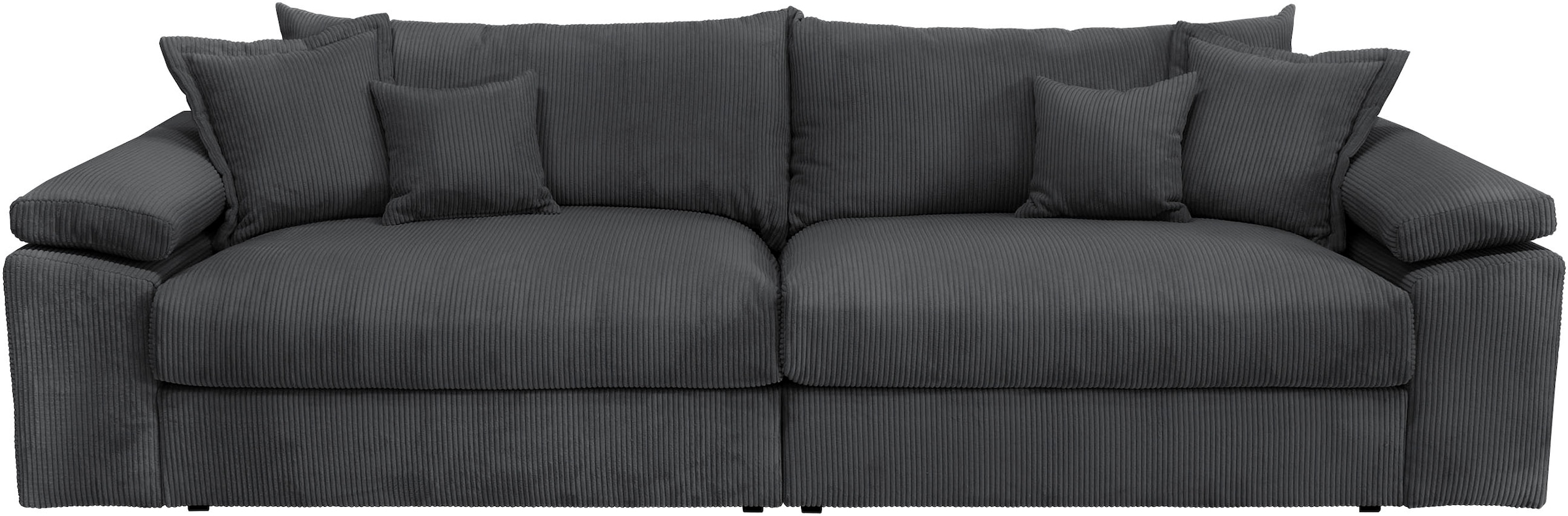 Home affaire Big-Sofa »Soft&Cosy XXL, B: 303 cm - OTTO. Verlässliche Qualität.« Mega-Sofa, Cord oder Chenille-Struktur, mit Federkern & 4 Zierkissen