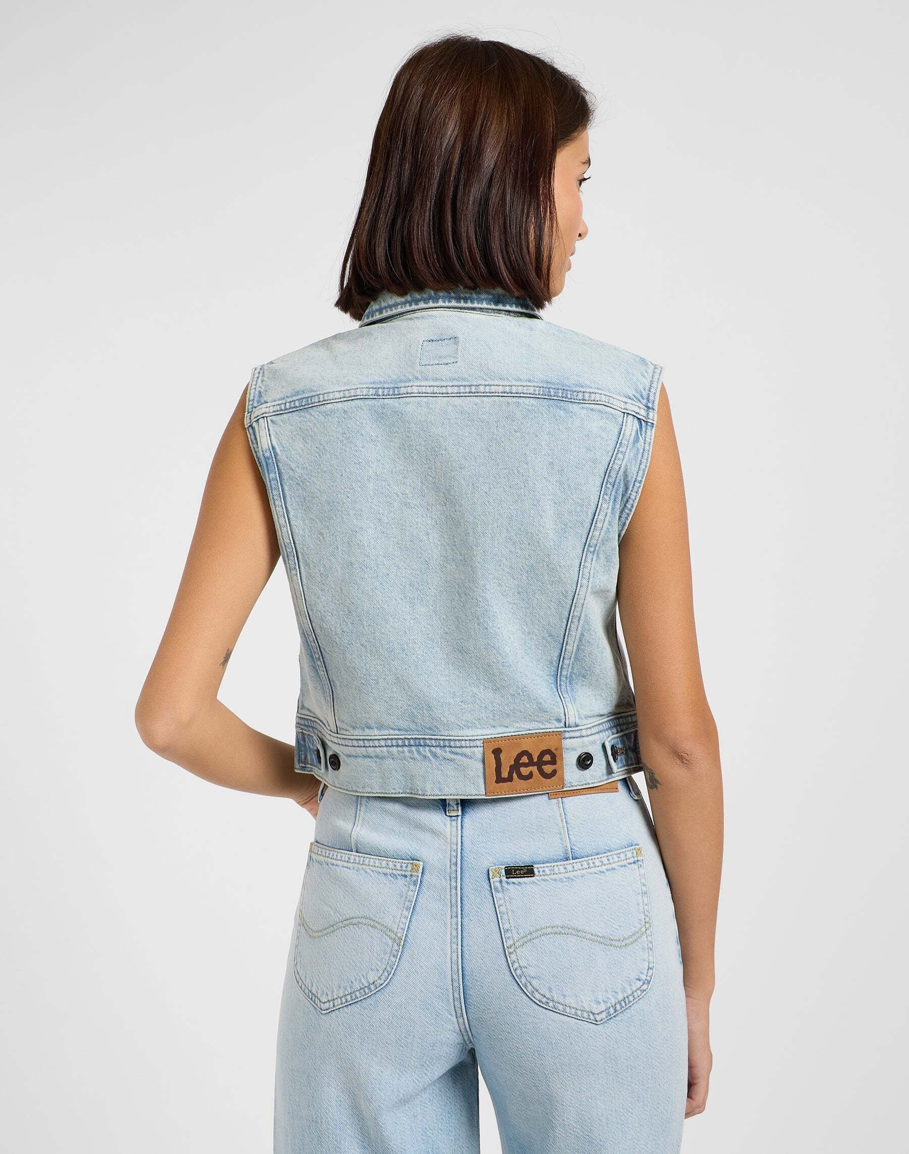 Lee® Veste en jean »Lee Jeansjacke Cropped Rider Vest«