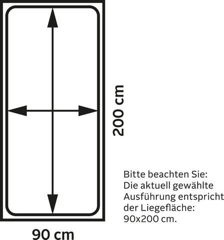 Ticaa Massivholzbett »Jasmin«, in diversen Breiten, Kiefer