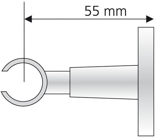 Liedeco Supports de plafond pour tringles à rideaux pour tringles à rideaux Ø 16 mm