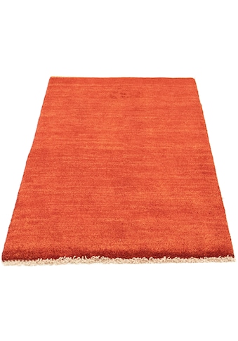 Wollteppich »Gabbeh Teppich handgeknüpft rot«, rechteckig, handgeknüpft
