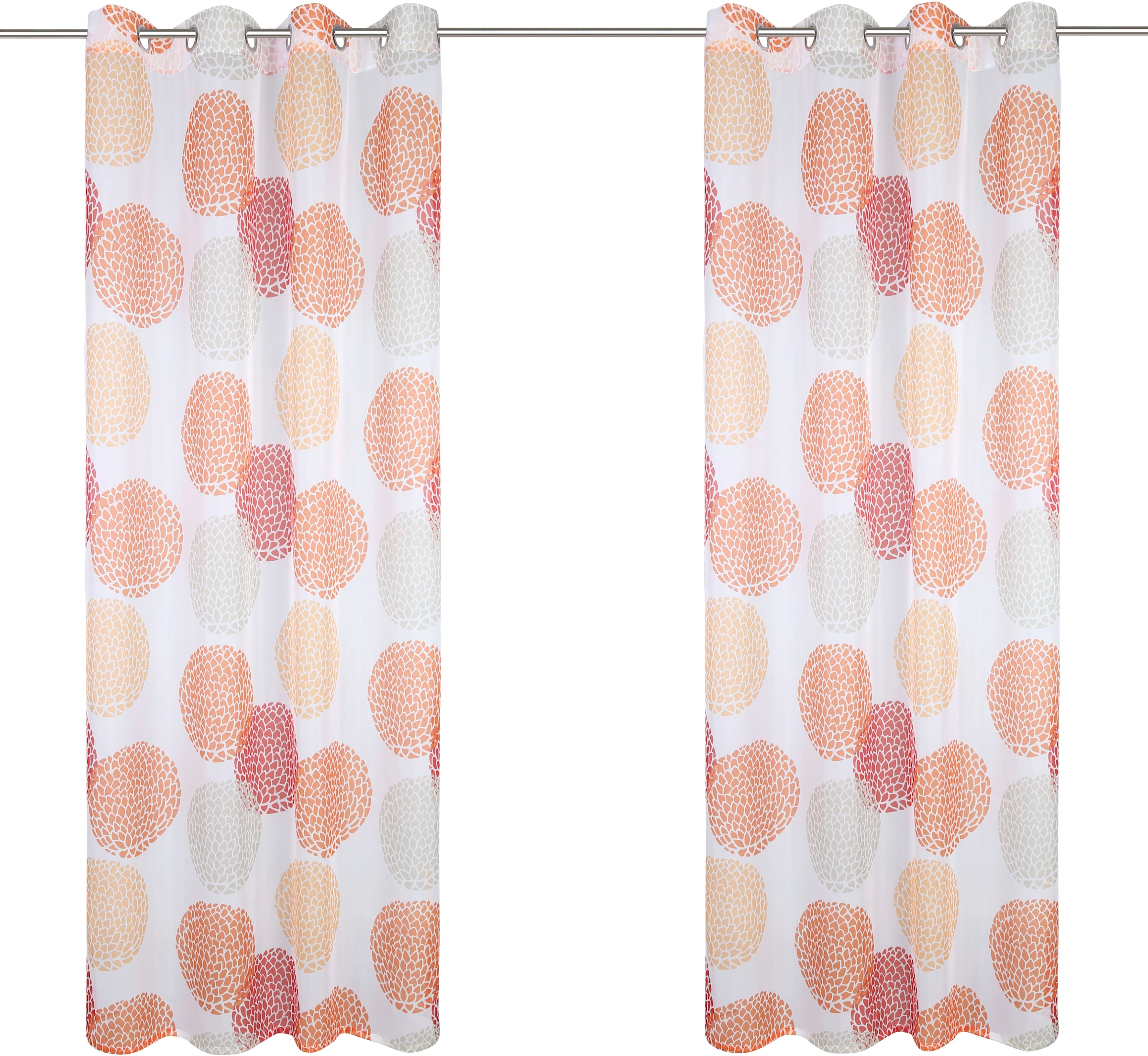 my home Gardine »BELEM« Ösen 1 Stk. tlg. 1 Schal, Polyester, Kreise