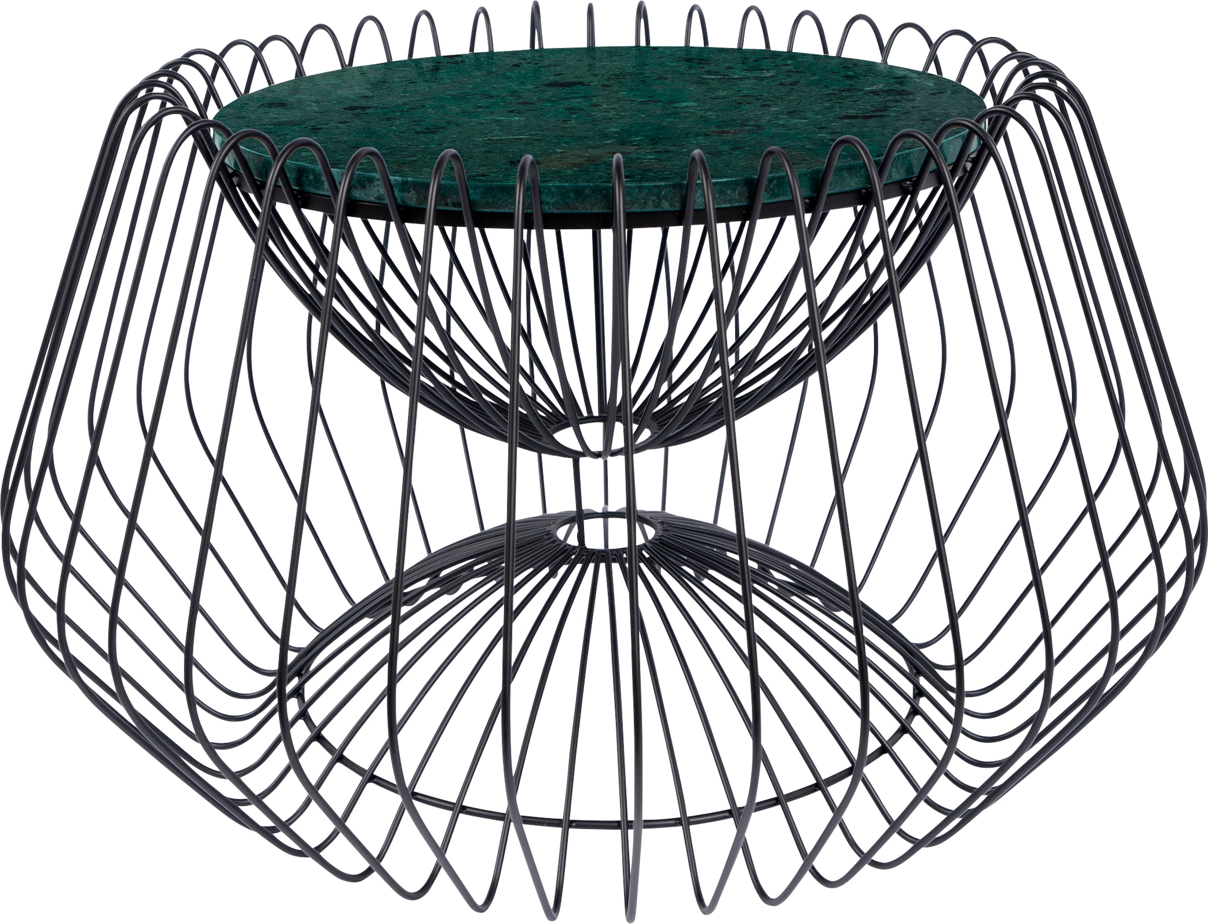 Kayoom Beistelltisch »Malibu 325, Beistelltisch mit edler Marmorplatte«, (1 St.), ø-Marmorplatte: ca. 37 cm, angesagtes Metalldesign, pflegeleicht