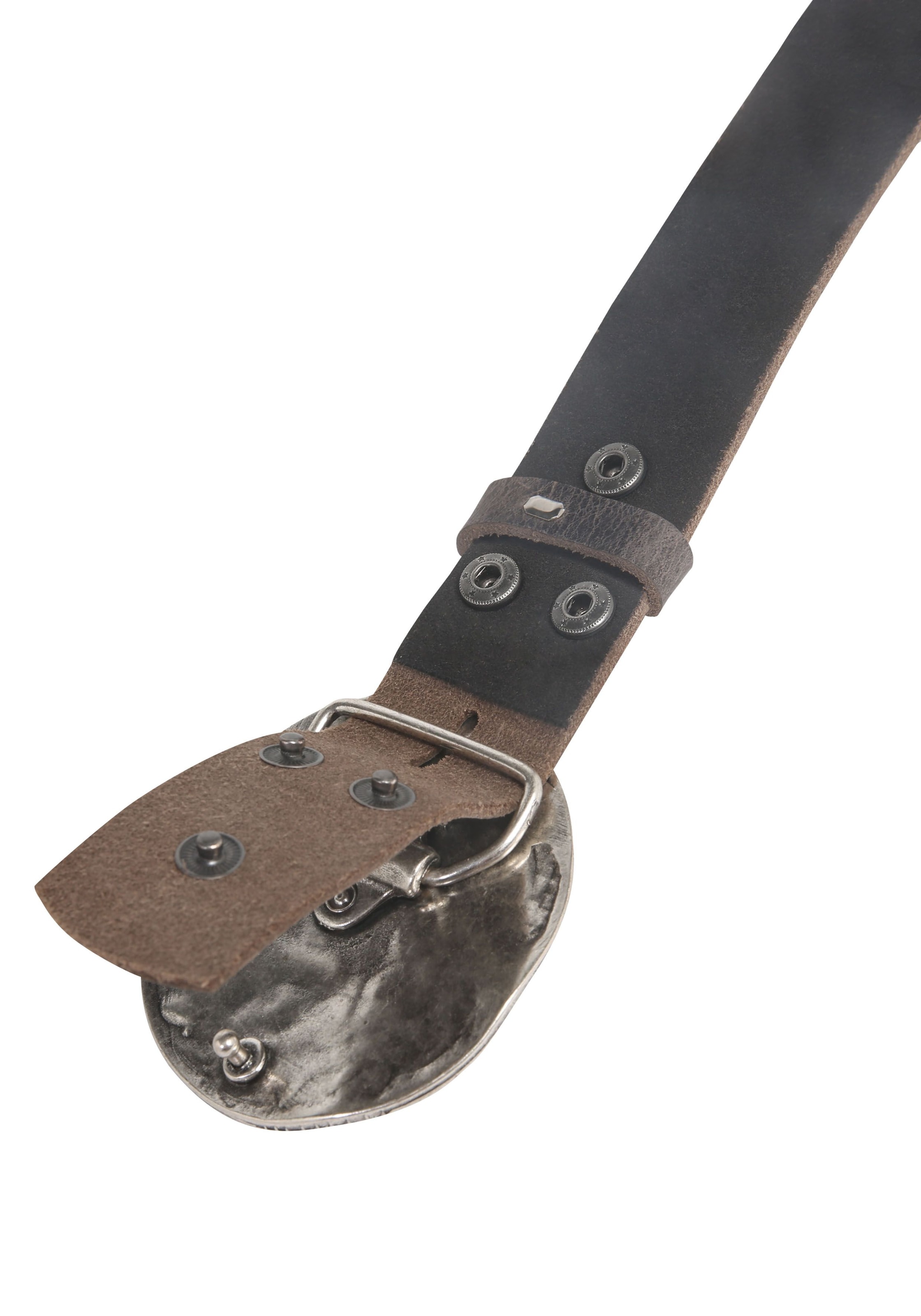 Rettungsring Gürtel Ceinture en cuir Echtleder, Leder »Soft Boom Navy«