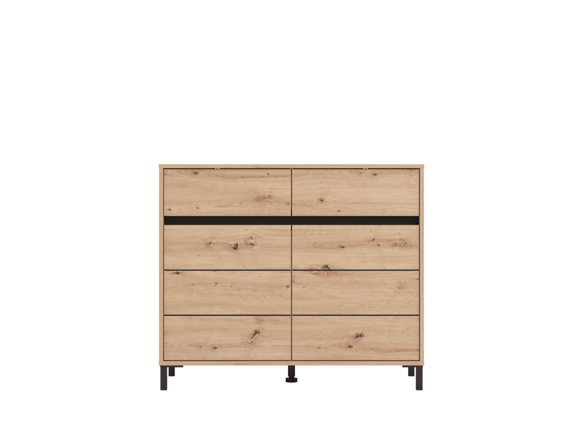 INOSIGN Kommode »Marron für Wohnzimmer, Flur, Schlafzimmer«, Sideboard, Breite 106 cm, mit 2 Schubladen, hinter den Türen 4 Fächer