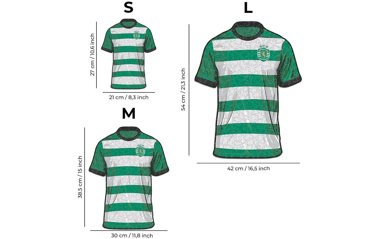   Puzzle »Iconic Sporting CP – Trikot« Holzart: Birke (Herkunftsland: China)