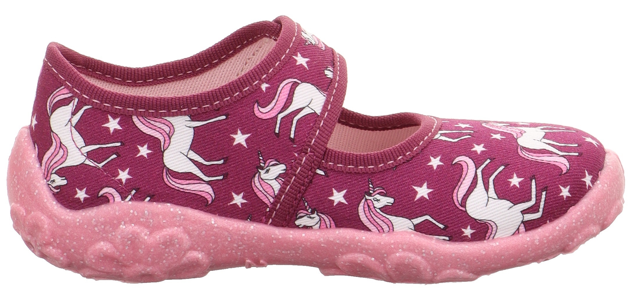 Superfit Hausschuh »BONNY WMS: Mittel«, Kindergartenschuh mit Einhorn-Motiv, Grössenschablone zum Download