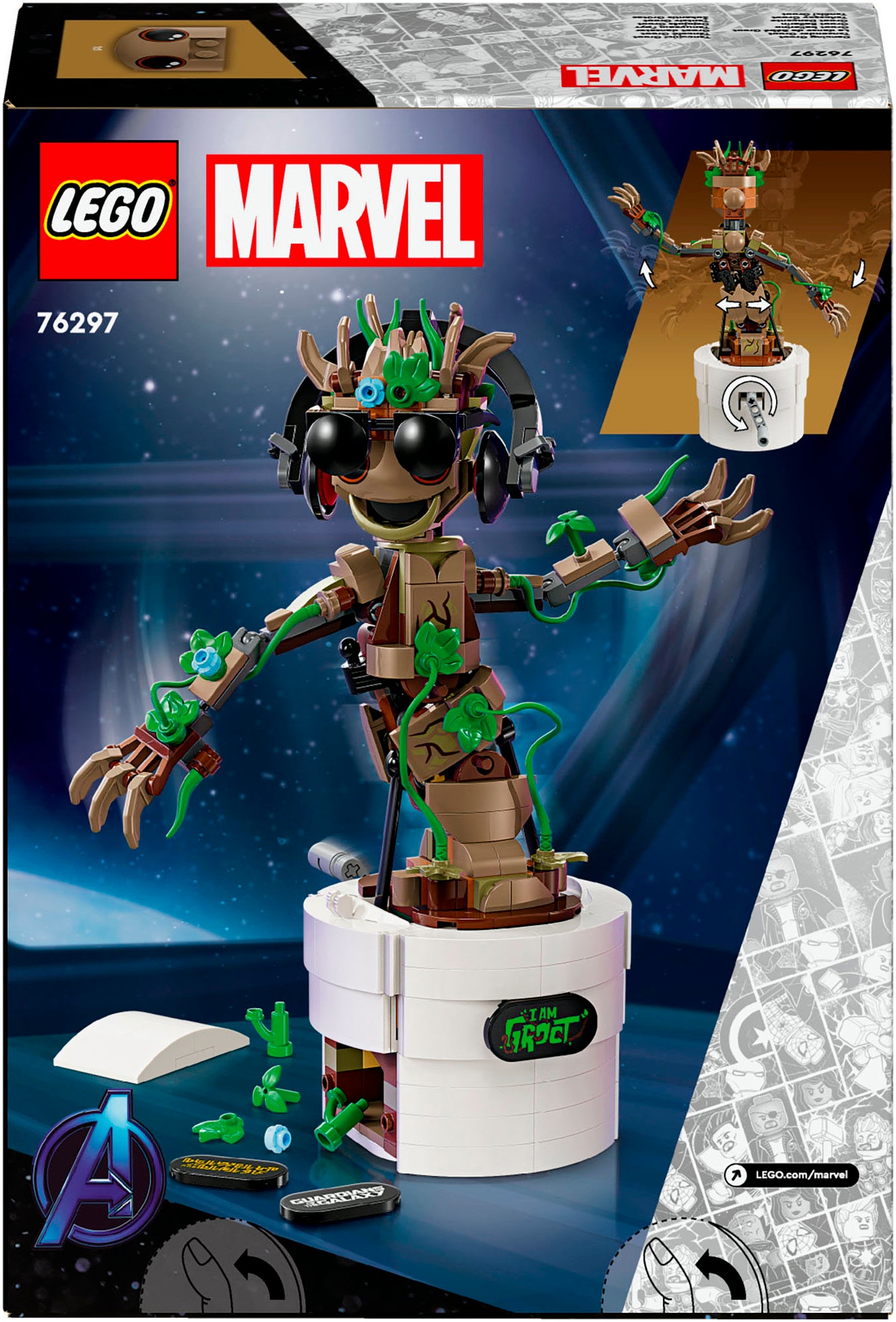 LEGO® Konstruktionsspielsteine »Tanzender Groot (76297), LEGO Super Heroes« Made in Europe
