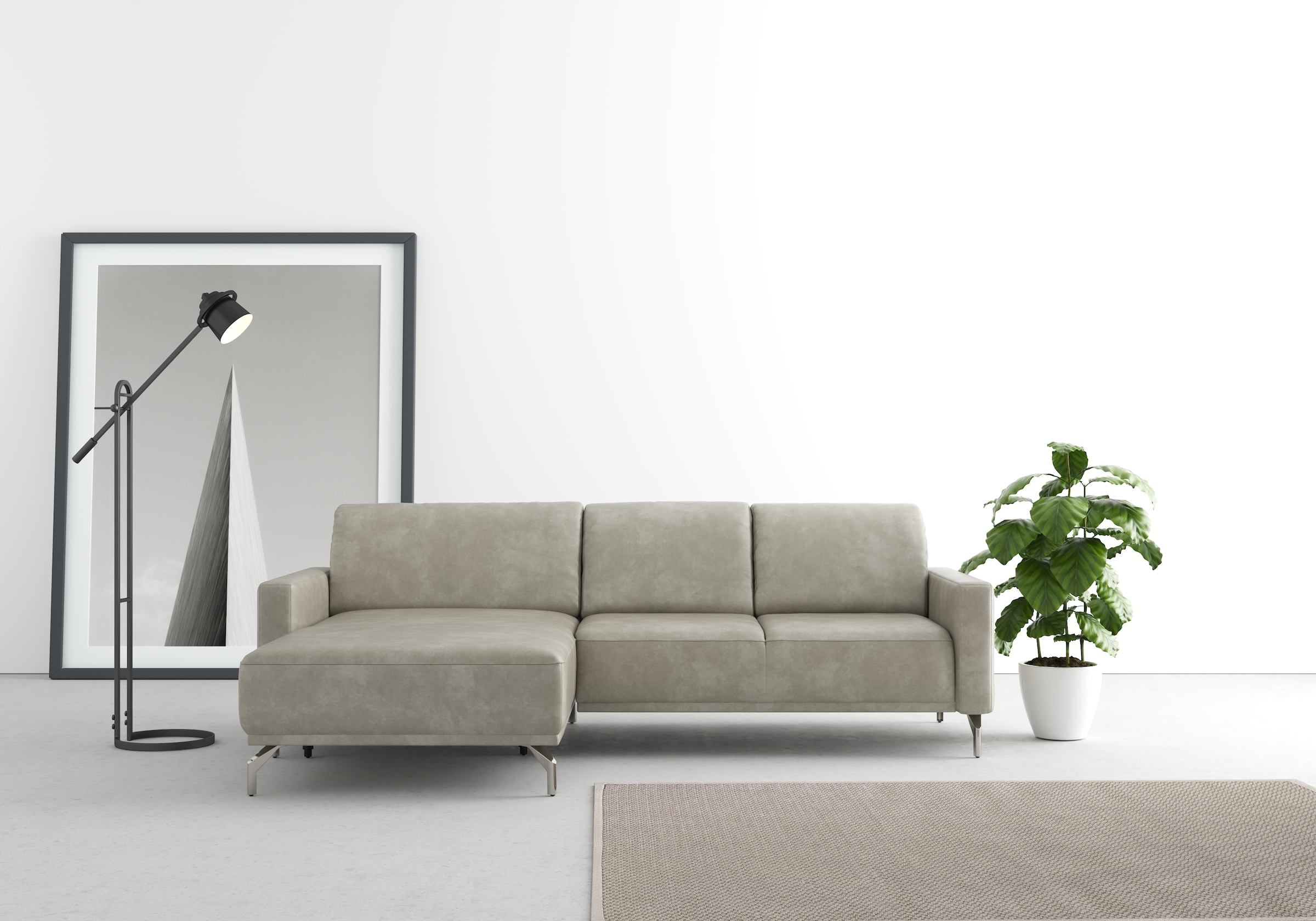 sit&more Ecksofa »Bailando L-Form«, wahlweise mit Kopfteilverstellung und Vorziehsitz, motorisch