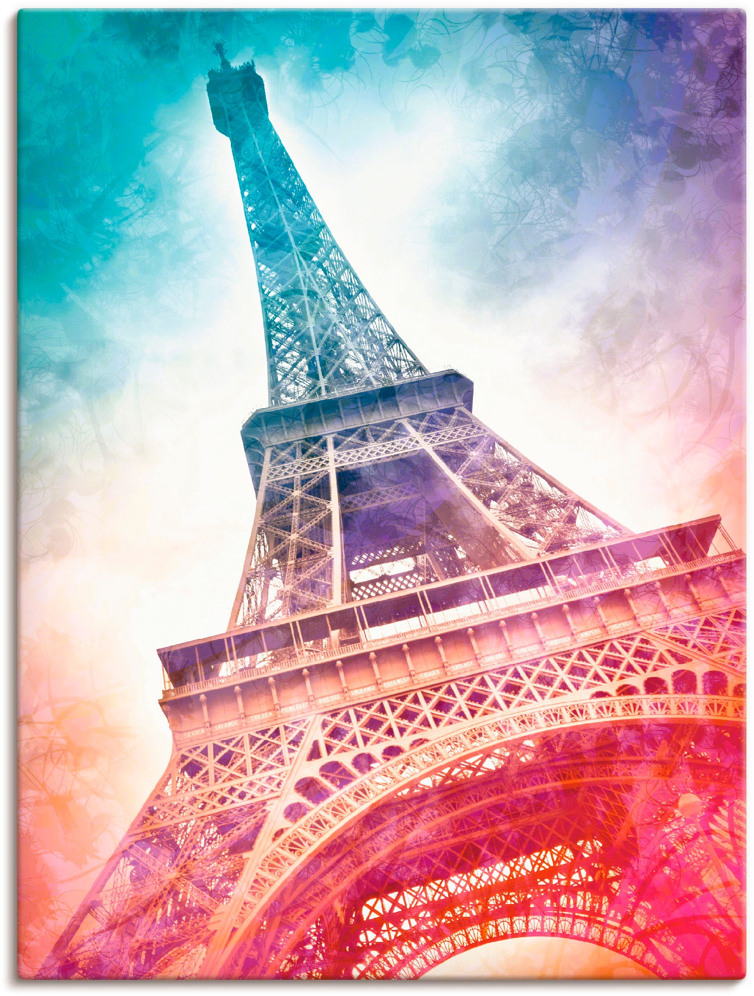 Image of Artland Wandbild »Paris Eiffelturm II«, Gebäude, (1 St.), in vielen Grössen & Produktarten - Alubild / Outdoorbild für den Aussenbereich, Leinwandbild, Poster, Wandaufkleber / Wandtattoo auch für Badezimmer geeignet bei Ackermann Versand Schweiz