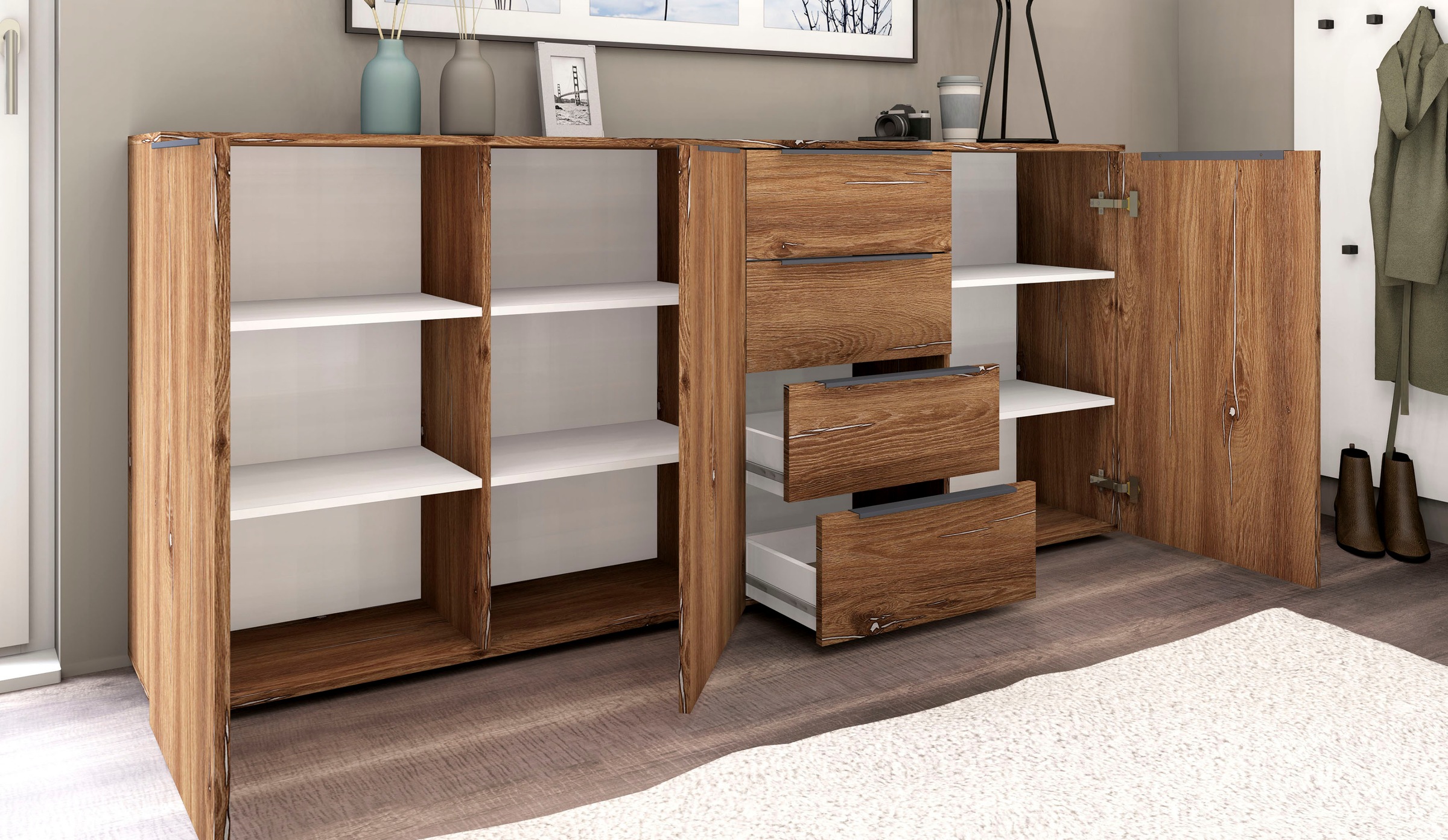 borchardt Möbel Highboard »Tom«, Breite 200 cm