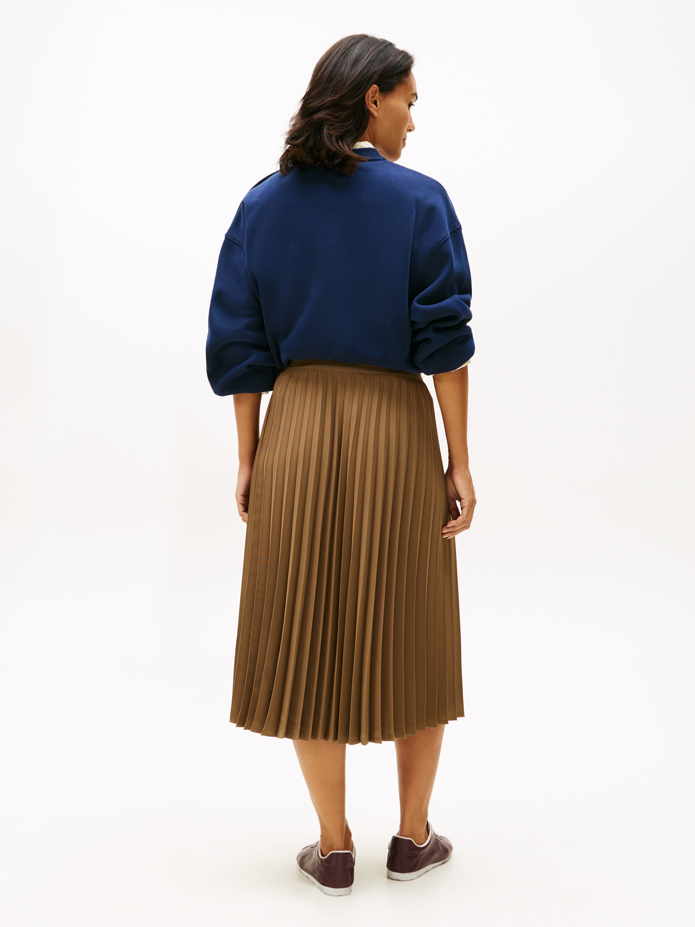 Tommy Hilfiger Jupe plissée »FLUID PLEATED PULL ON MIDI SKIRT«