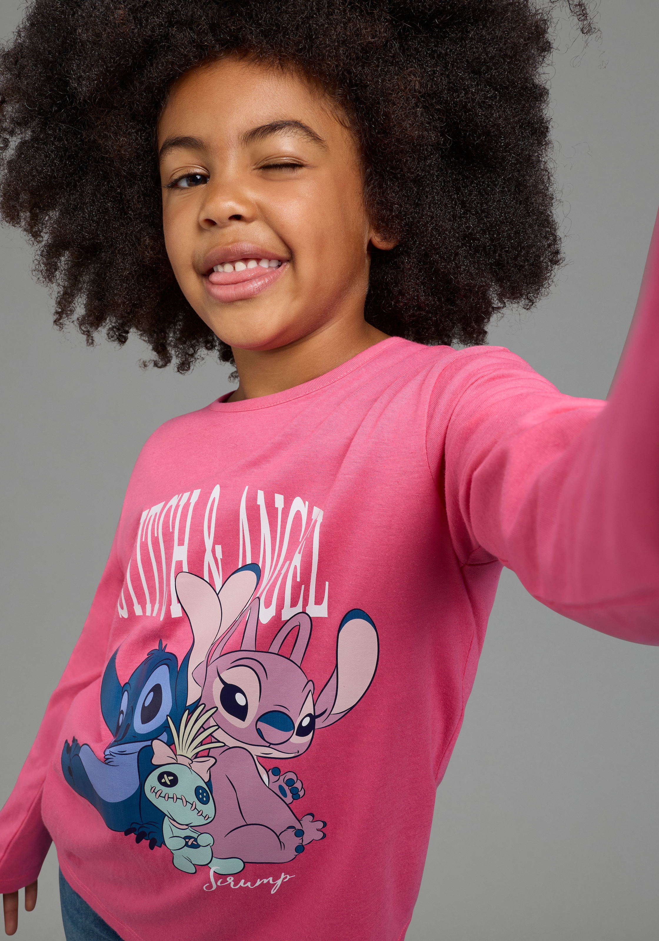 KIDSWORLD T-shirt à manches longues »STITCH Shirt, Disney« Manches longues, coupe basique, col rond, imprimé