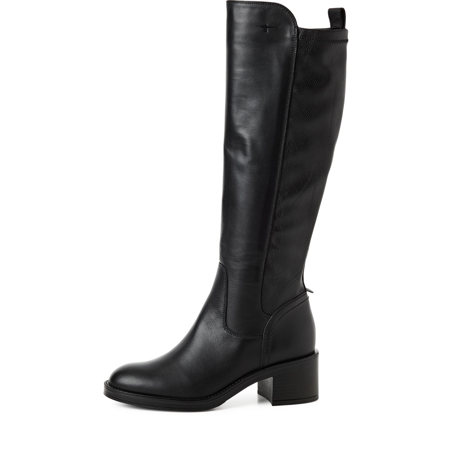 Tamaris Stiefel  Blockabsatz, Langschaftstiefel mit T-Logoprägung