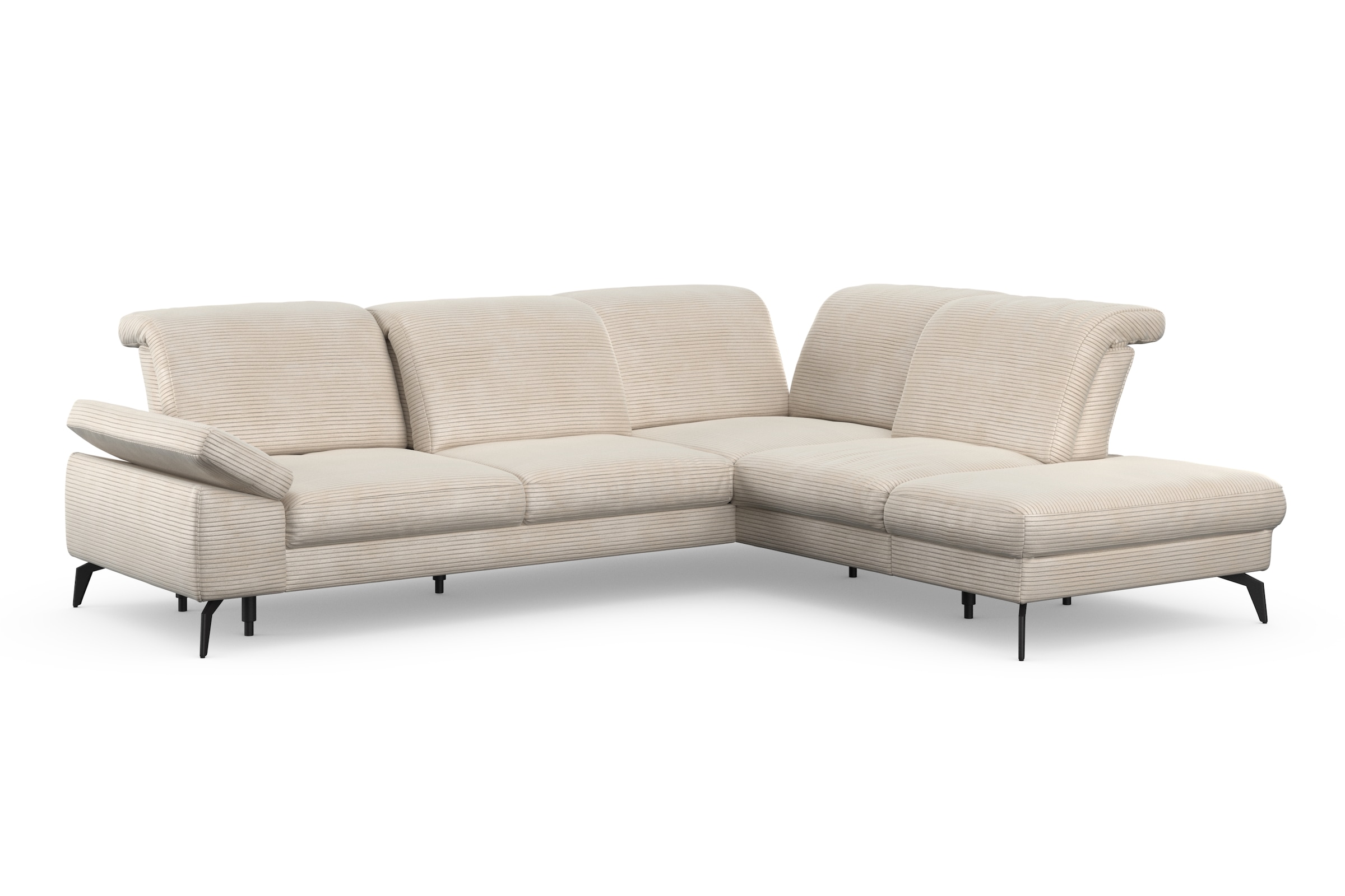 sit&more Ecksofa »Cabana L-Form«, Ottomane, wahlweise mit Sitztiefen-,Armlehnen- und Kopfteilfunktion