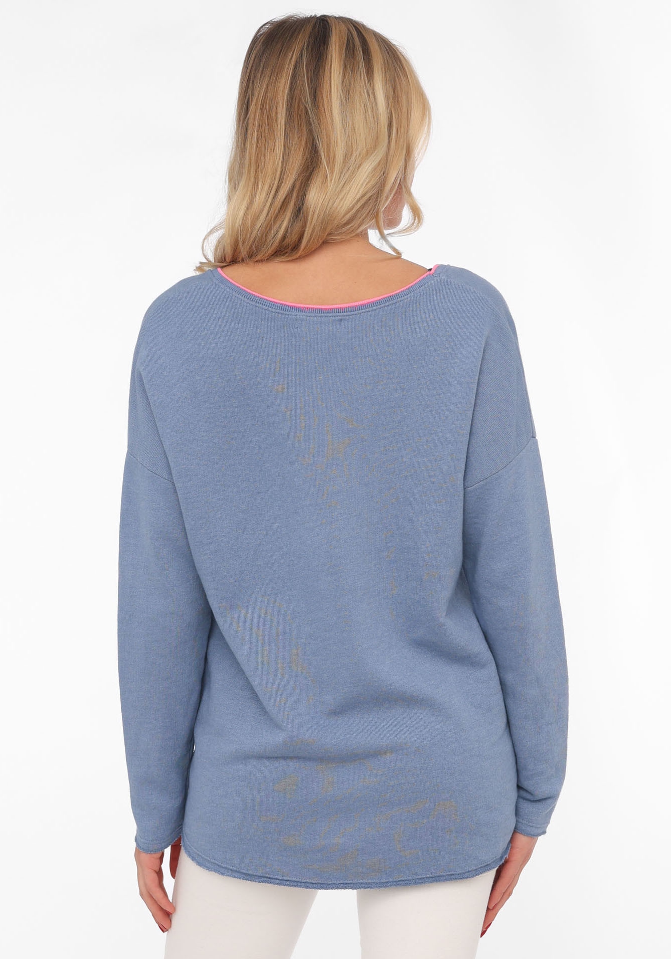 Zwillingsherz Sweatshirt »Positive Mind«, mit Kontrastnaht in Neonfarbe
