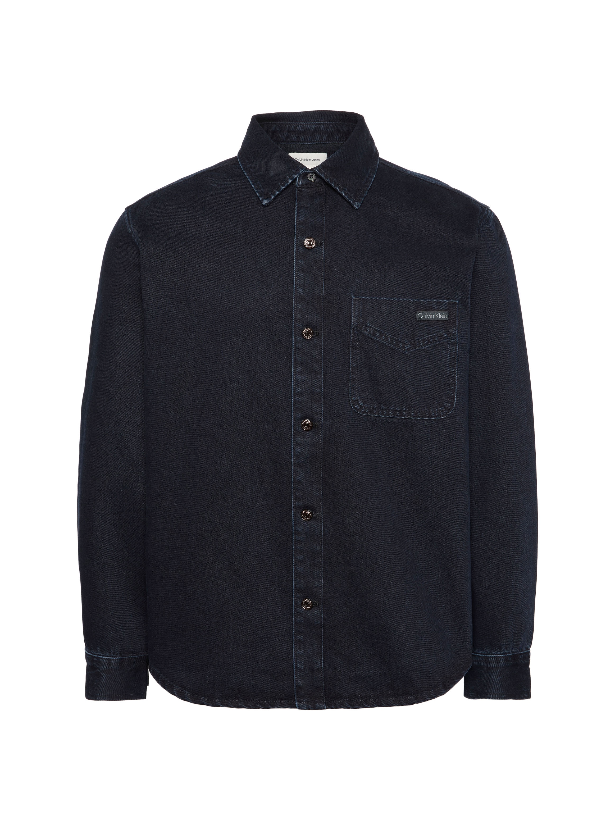 Calvin Klein Jeans Chemise en jean Regular fit mit Rundhalsausschnitt