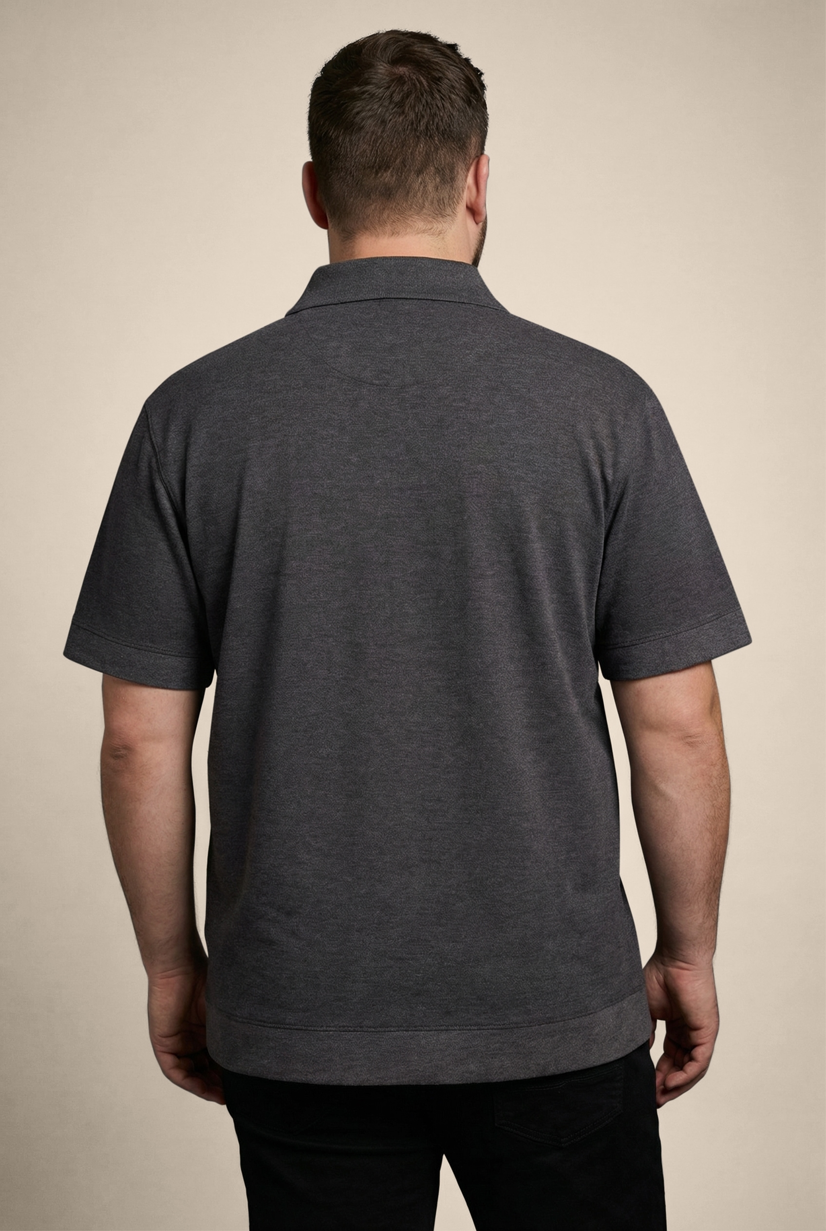 Man's World Plus Polo »auch in Grosse Grössen bis Gr. 7XL Bauch-Fit« coupe Regular Fit, manches courtes, uni, en piqué