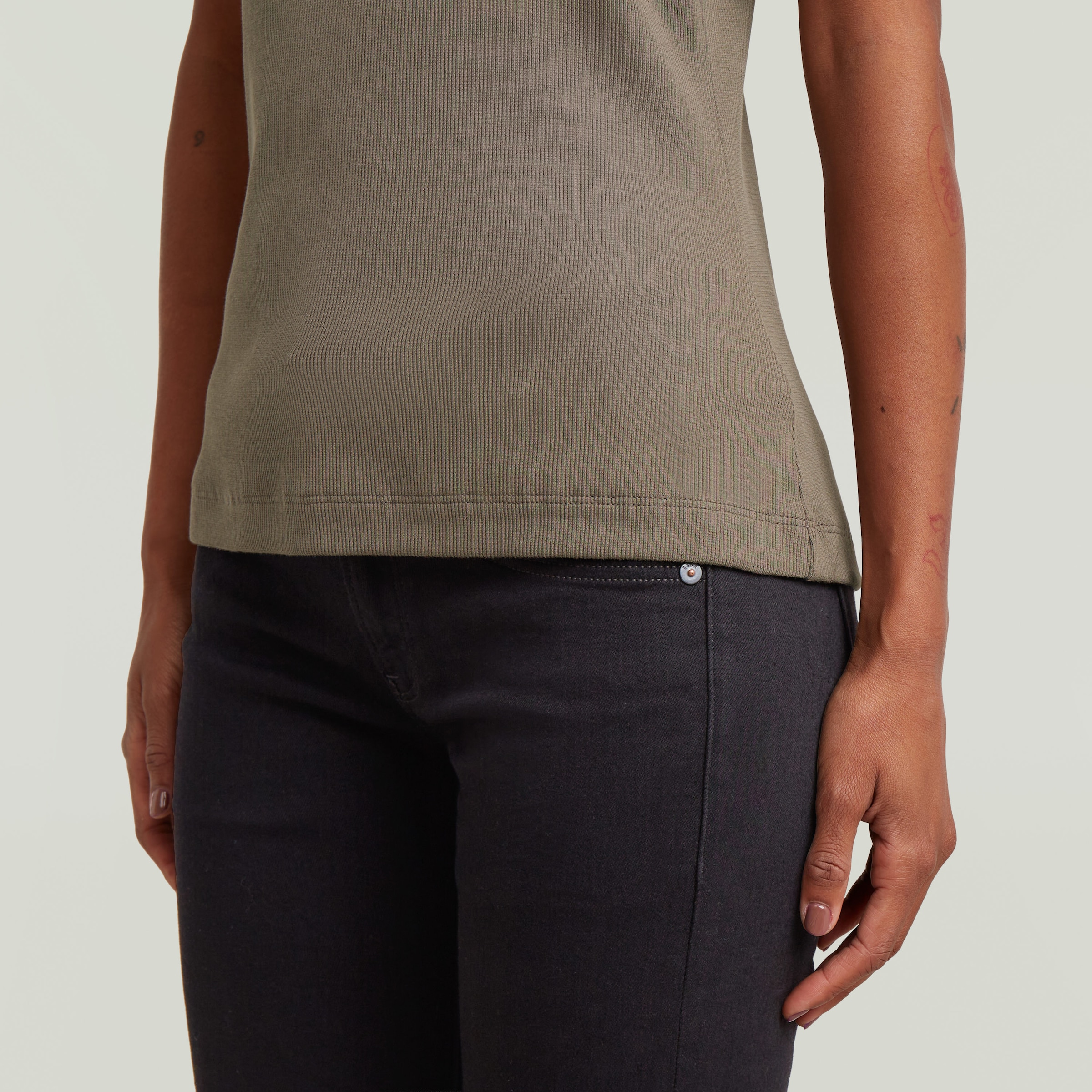 G-STAR T-Shirt »Slim Rib Wmn« in Rundhalsform