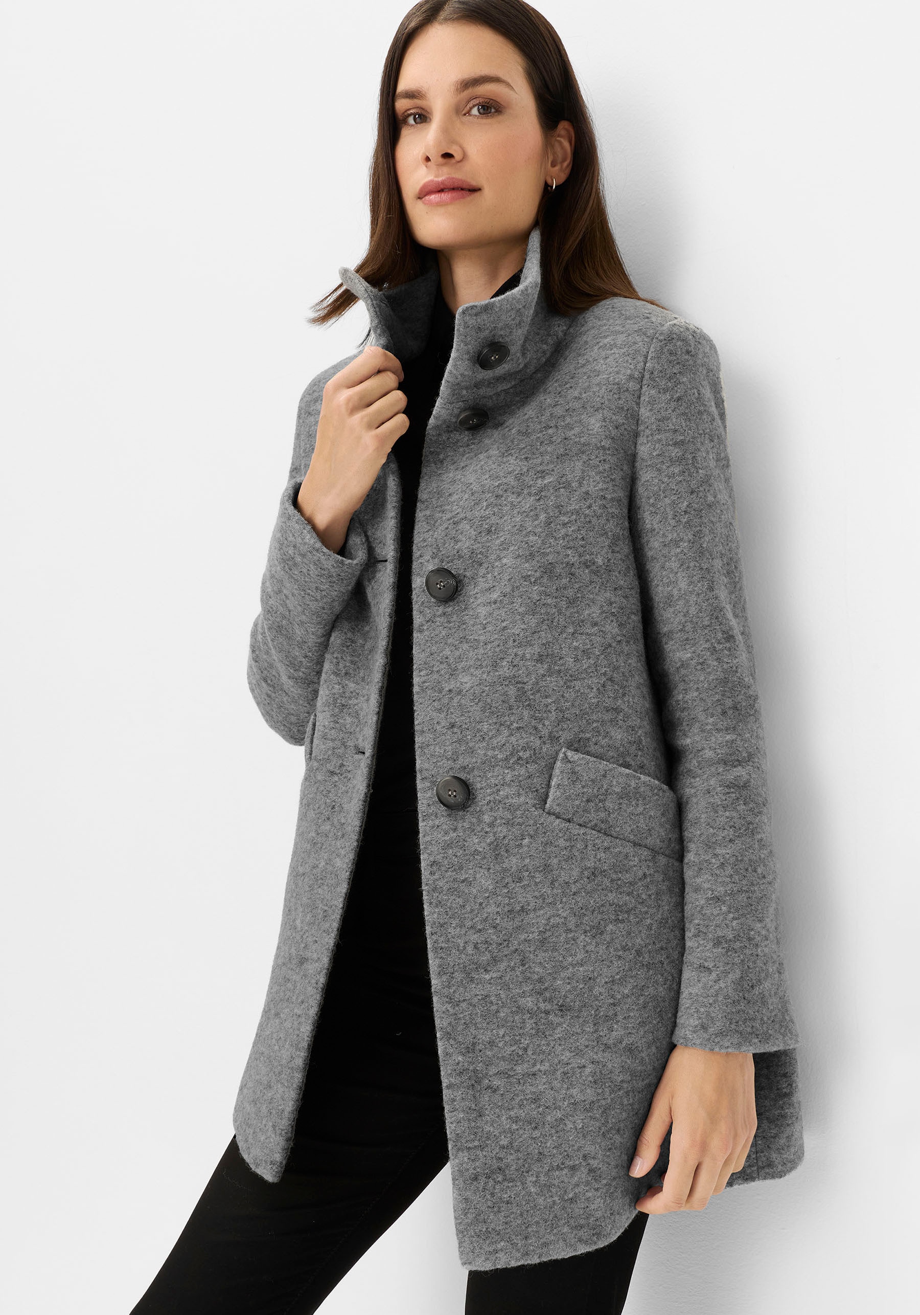 Fuchs Schmitt Manteau en laine »Wollmantel« Mit Rundhalsausschnitt