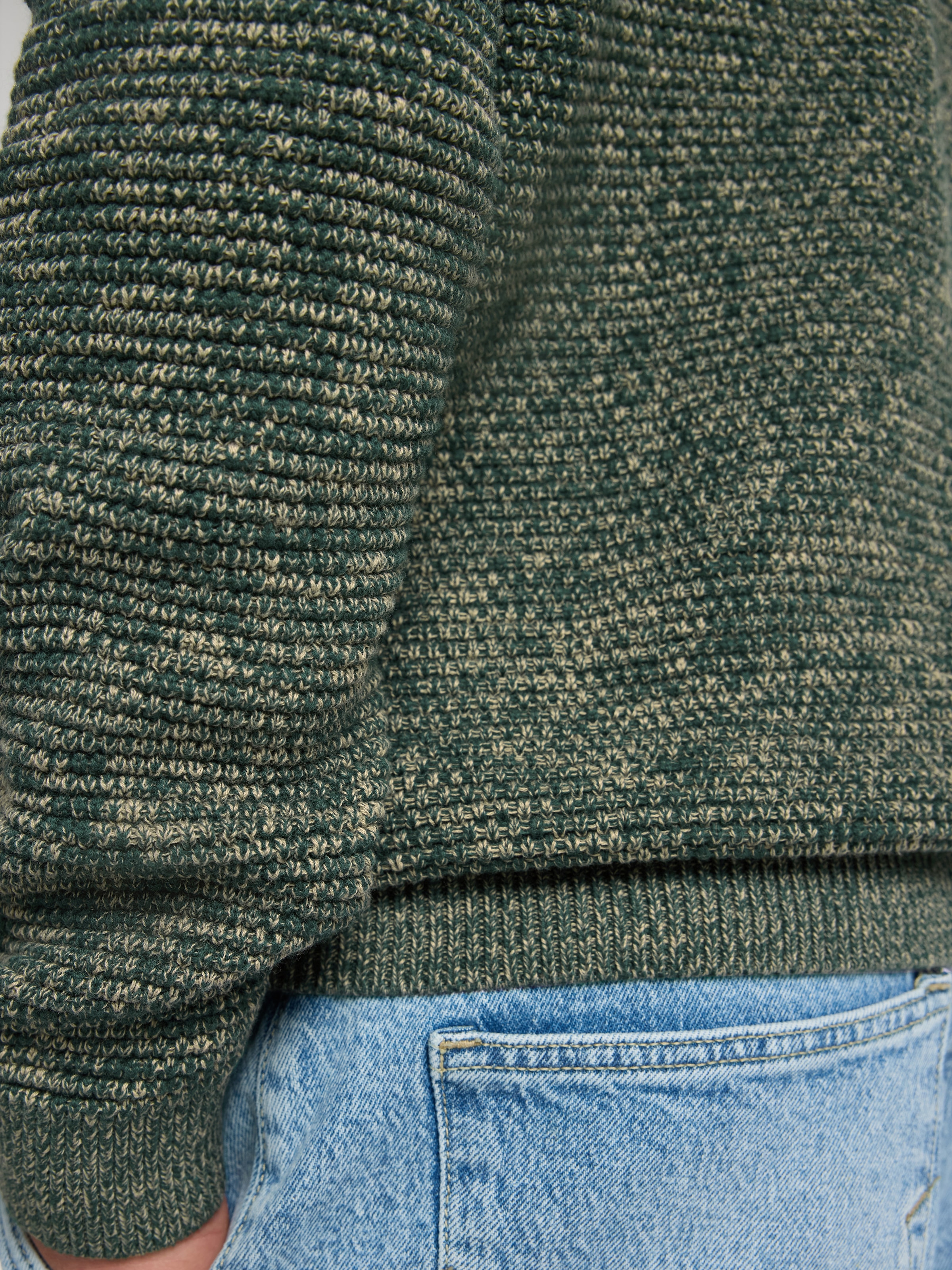 SELECTED HOMME Rundhalspullover »SLHVINCE LS KNIT BUBBLE CREW NECK NOOS«