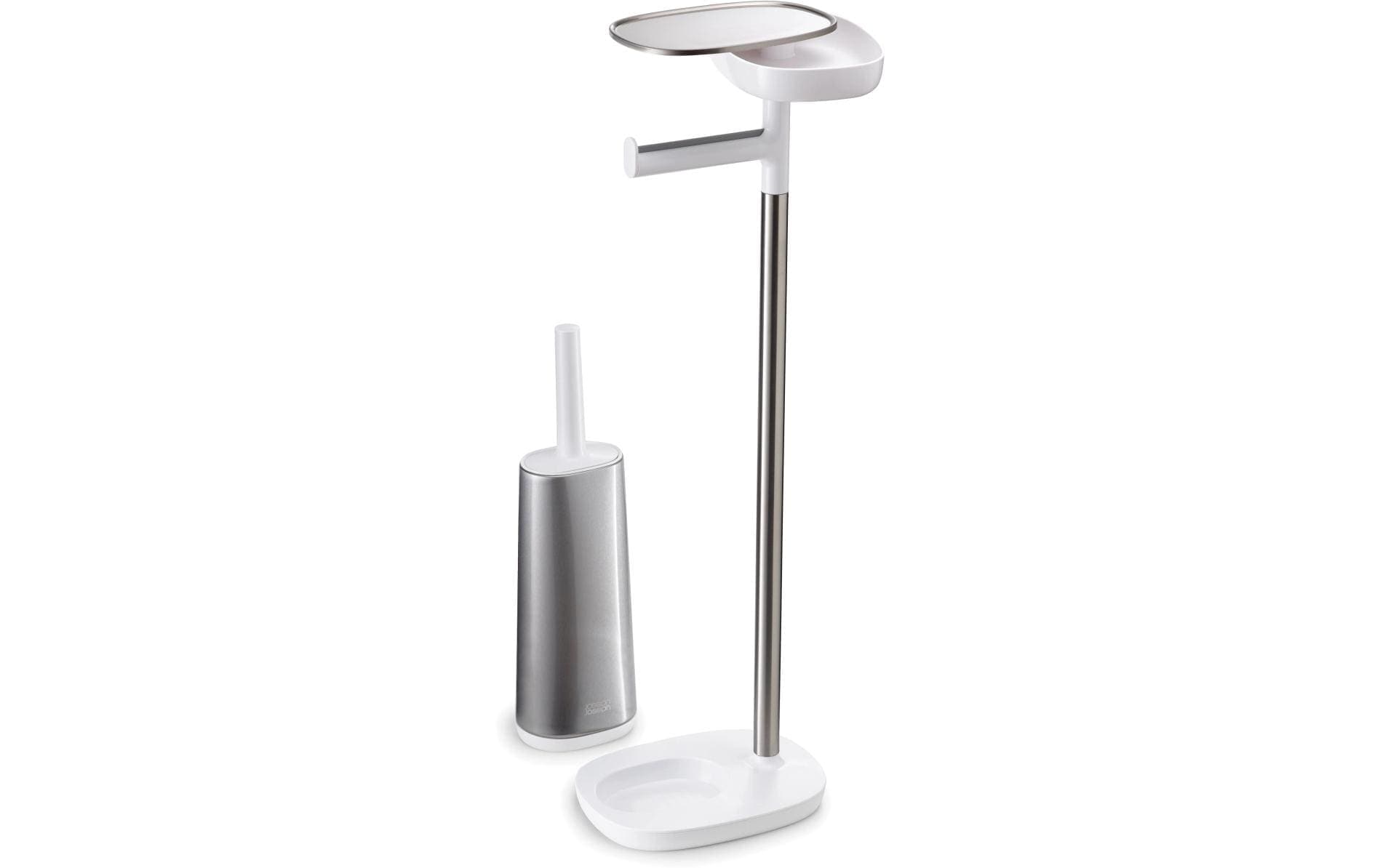 Joseph Joseph WC-Garnitur »EasyStore™« aus Edelstahl | Kunststoff mit integrierter Flex Toilettenbürste, 74 cm Höhe