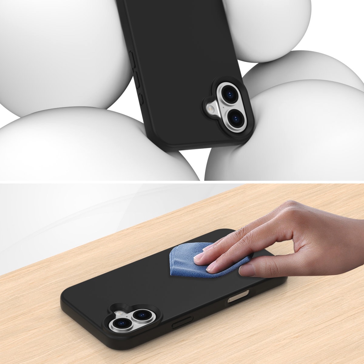 4smarts Handyhülle »Silikon Case Cupertino für Apple iPhone 16«, Backcover, Schutzhülle, Handyschutzhülle, Case, Schutzcase, stossfest