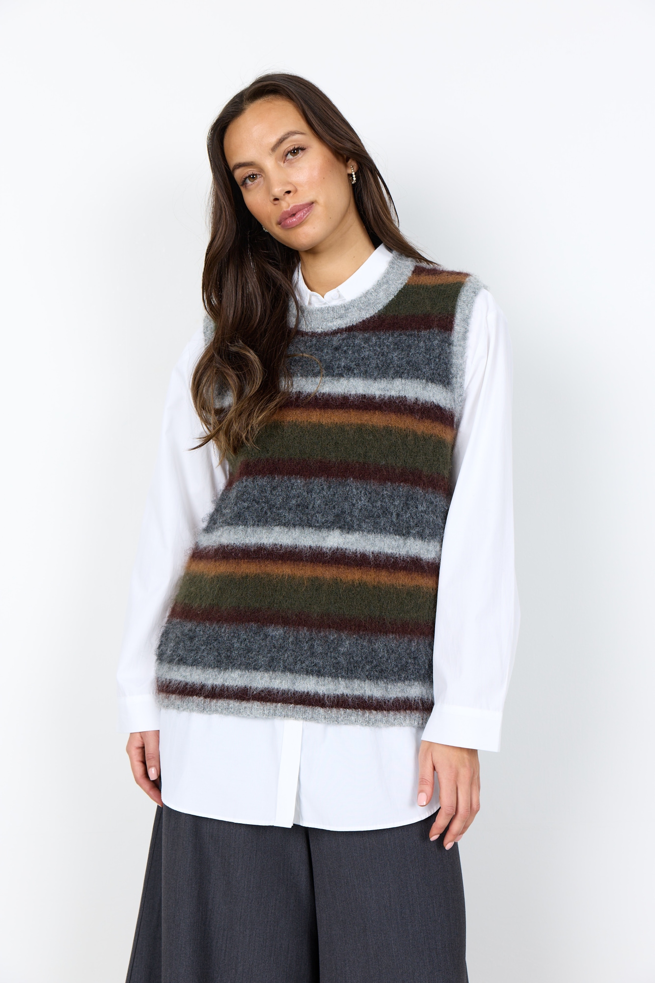 Image of soyaconcept Pullunder "SC-HADIL YD 1" Materialmix mit Wolle