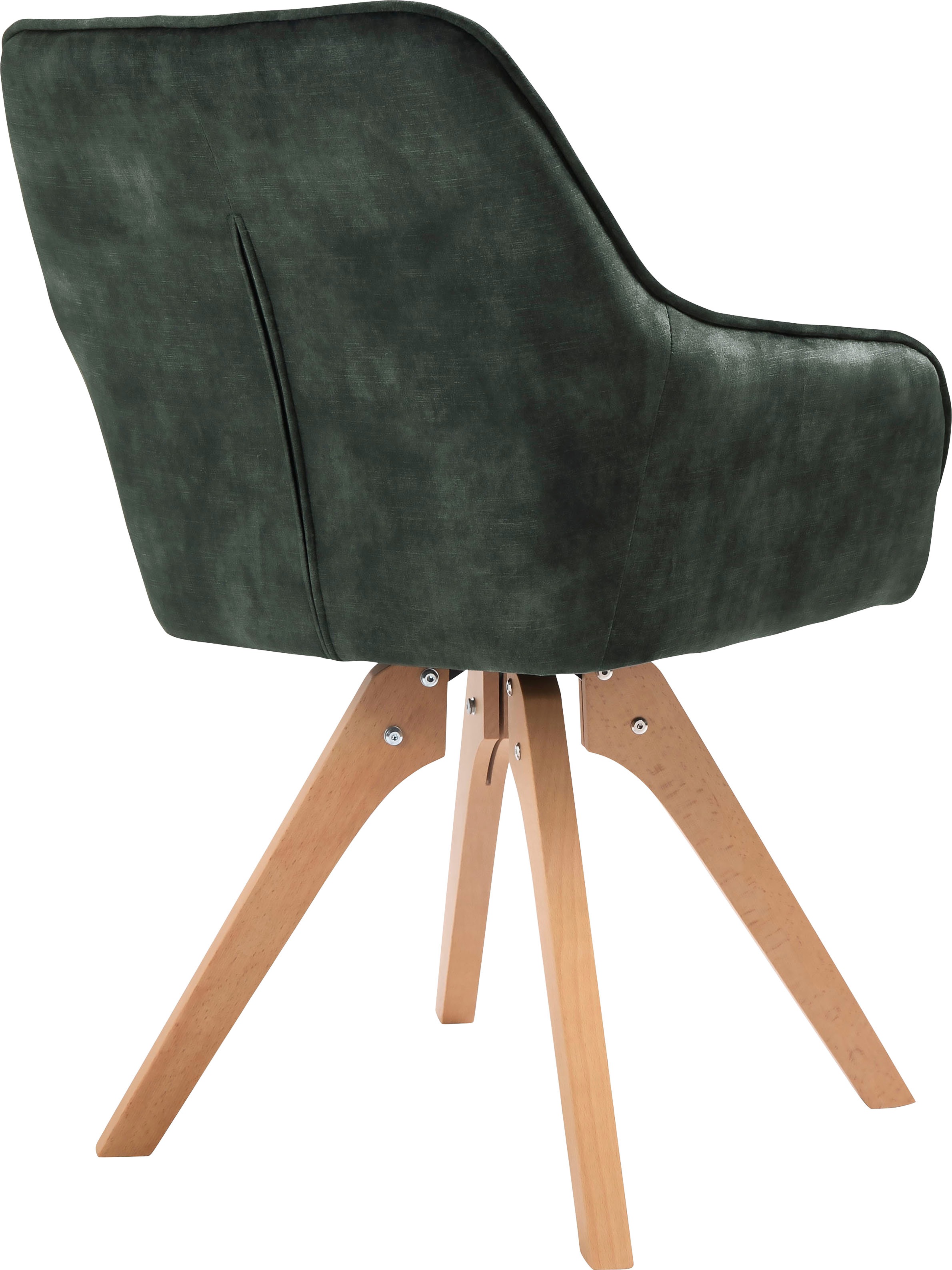 SalesFever Essgruppe »Stilvolle Sitzgruppe« 5-teiliges Set: Samtverlours-Stühle, 180° drehbar, Tischbreite 180 cm