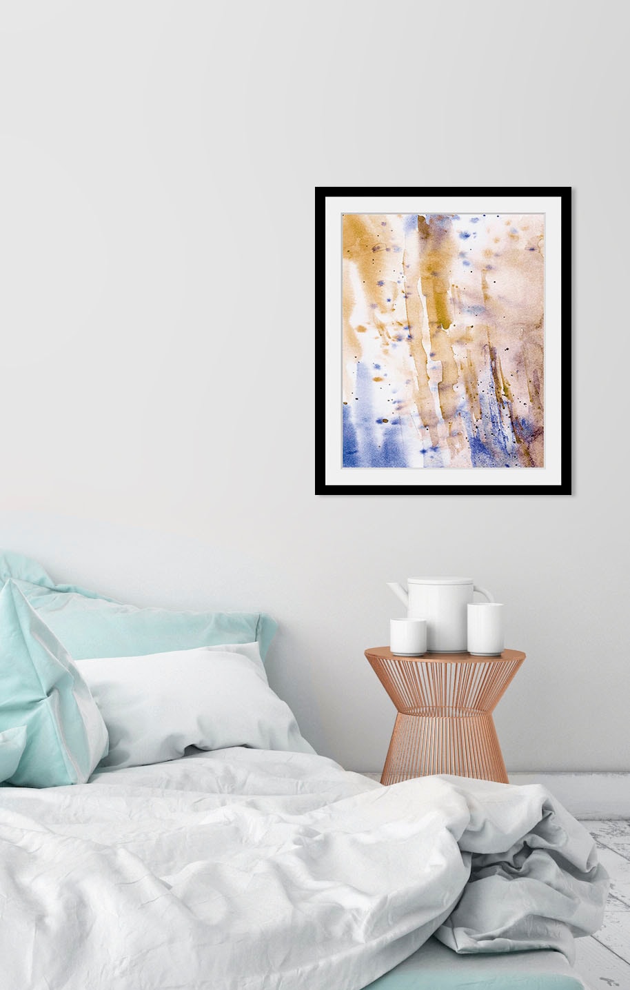 Image of queence Bild "Louis" Abstrakt Figuren Kunst 1 Stk. tlg. HD Premium Poster-Druck inkl. Holzrahmen