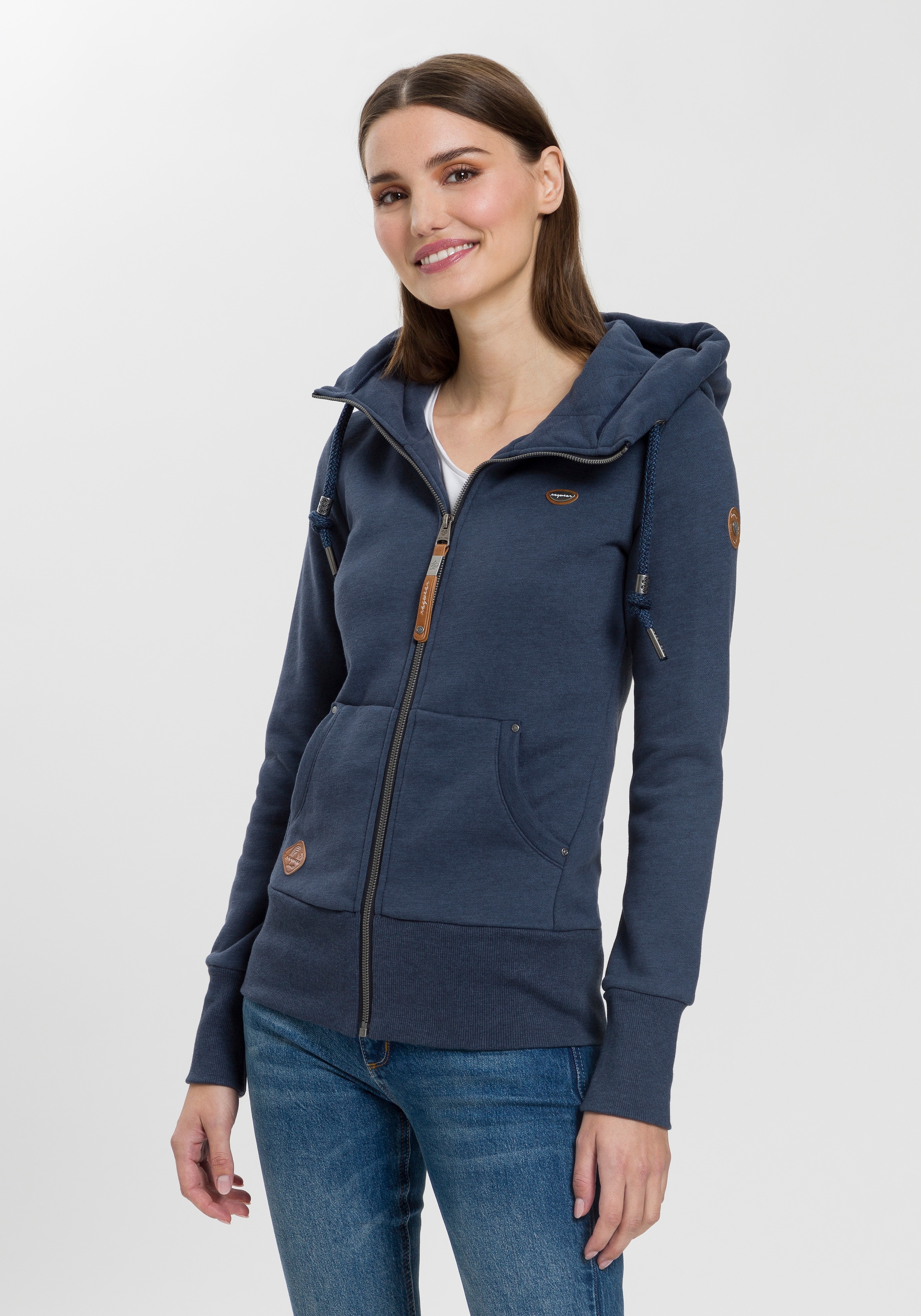 Sweatjacke »NESKA ZIP O«, mit extra breiten Bündchen