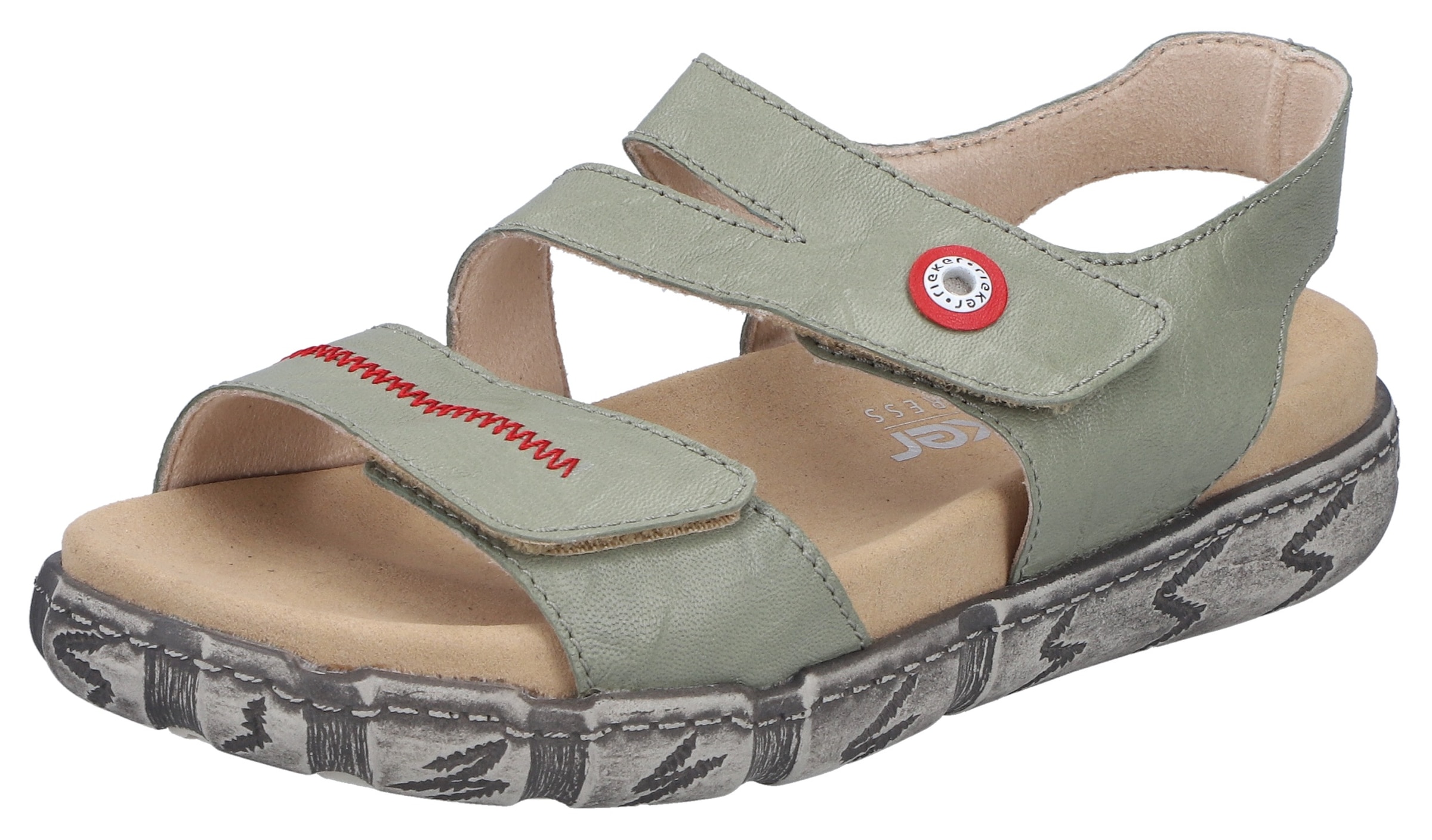 Rieker Sandale  Chaussure d'été, sandale velcro avec couture décorative
