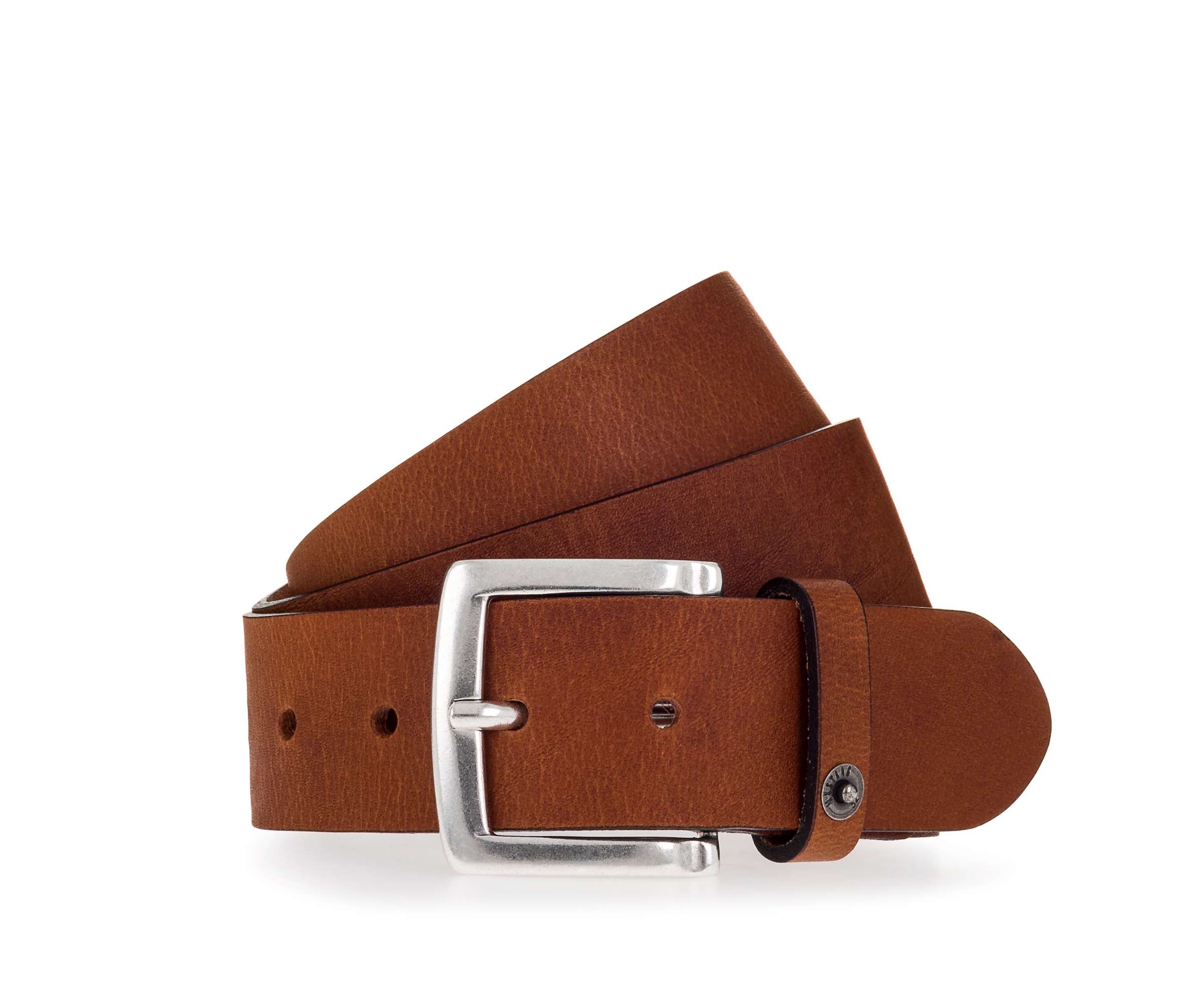 MUSTANG Ceinture en cuir 1 cuis Mit Druckknopf-Applikation auf der Schlaufe, 4 cm