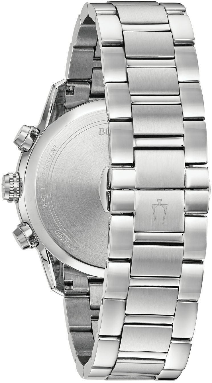 Bulova Chronograph »Sutton«, Armbanduhr, Quarzuhr, Herrenuhr, Edelstahlarmband, Tag