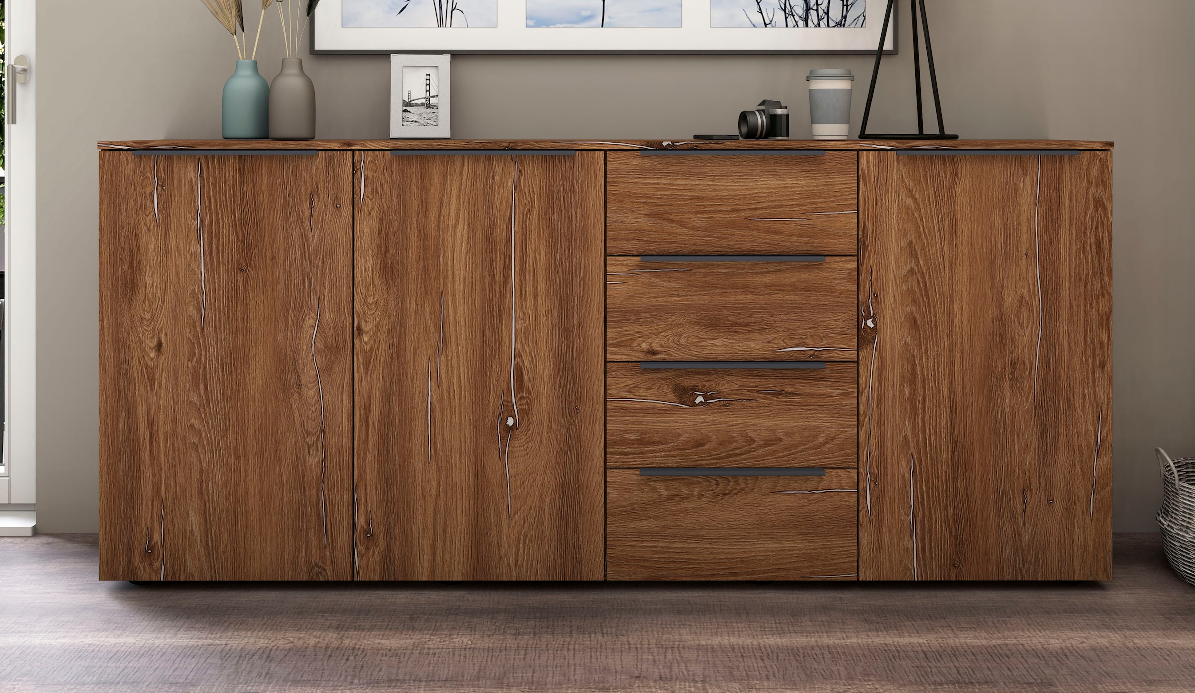 borchardt Möbel Highboard »Tom«, Breite 200 cm