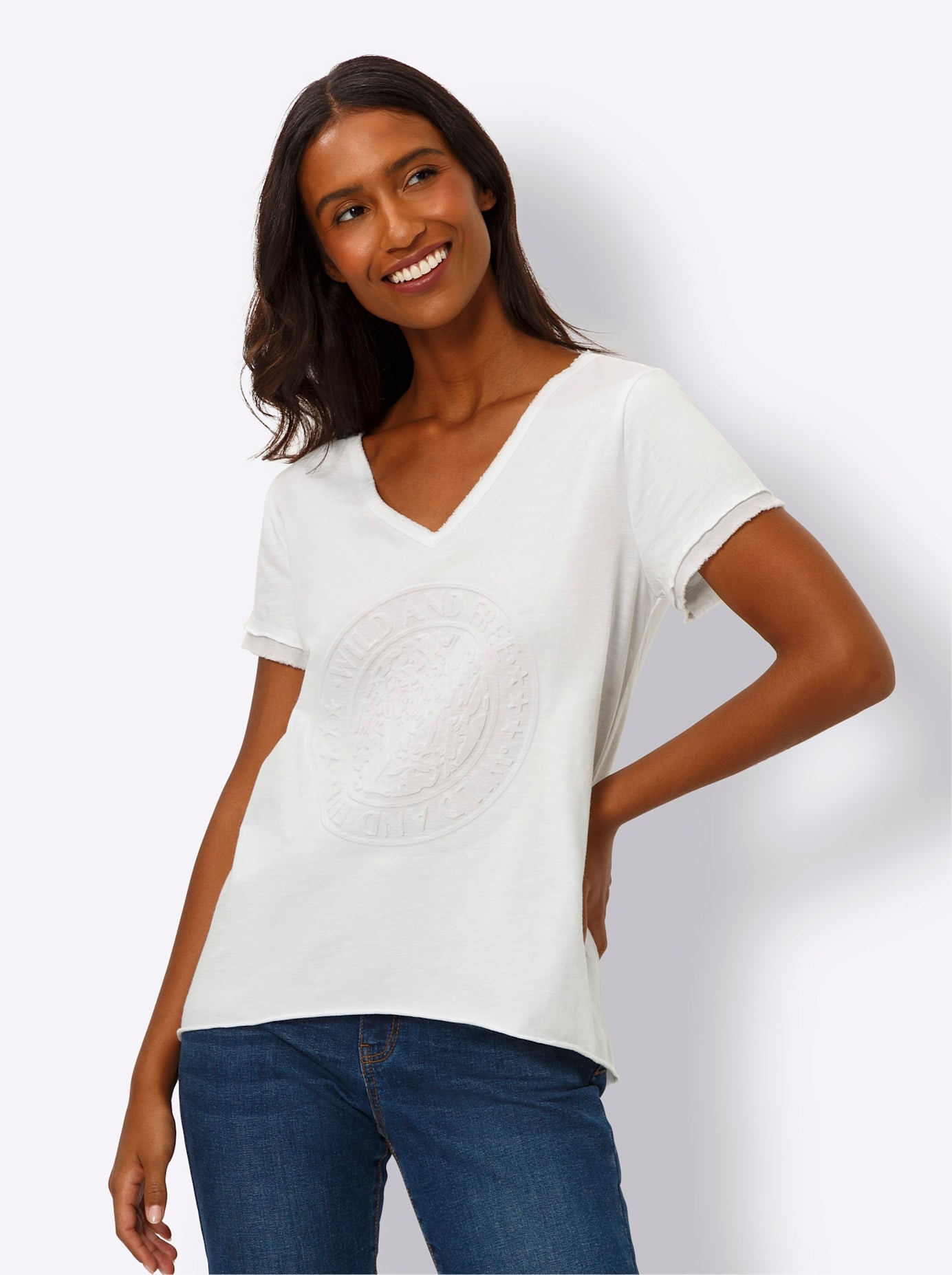heine V-Shirt »Shirt«, (1 tlg.)