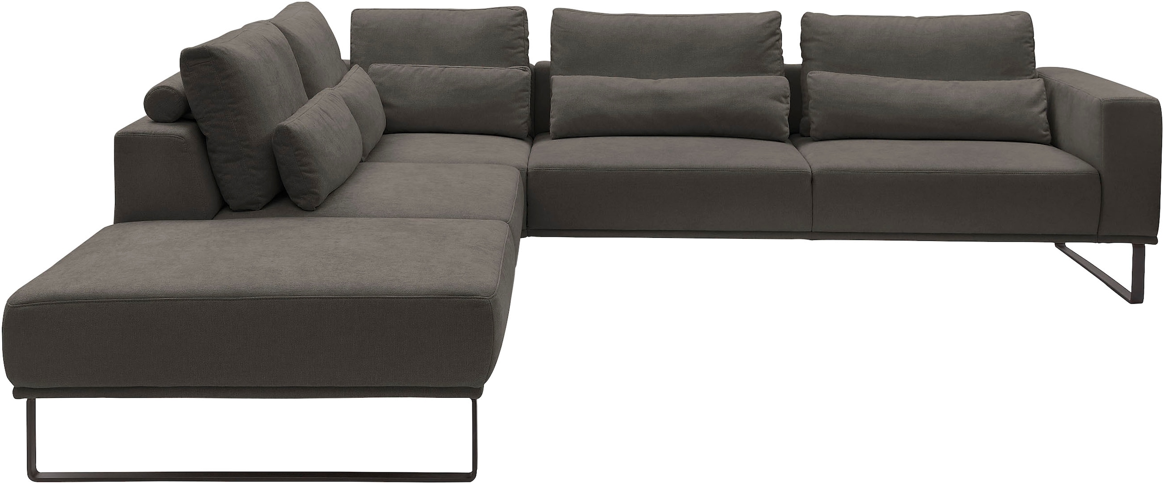 Musterring Canapé d'angle »JustB! PM100 Federkern & Kaltschaum, bequem, Breite 308cm, L-Form« avec réglage de la profondeur d'assise et coussin, avec patin en métal, dimensions 290x308 cm