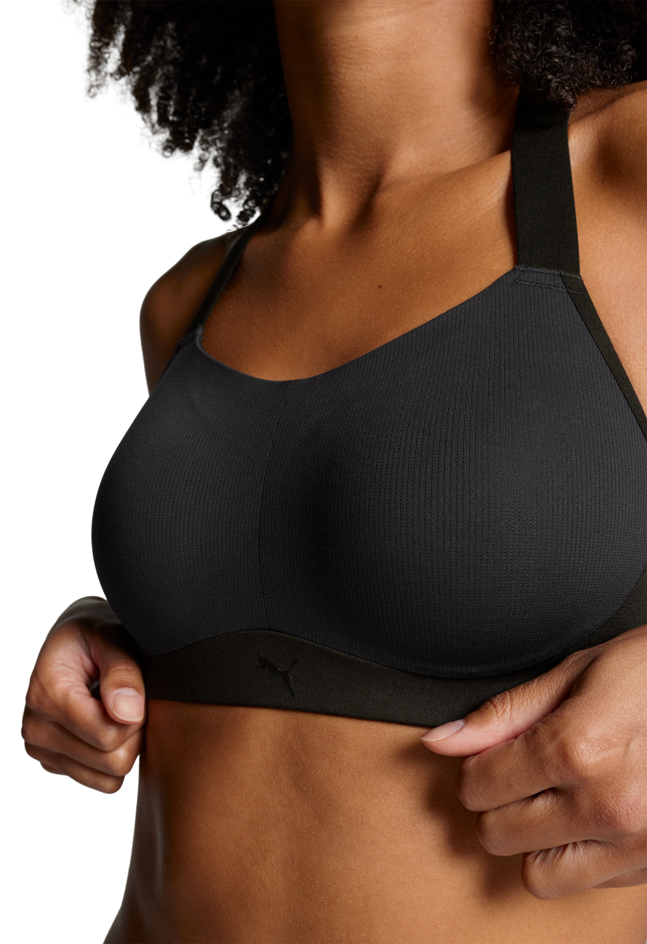 PUMA Bügelloser BH »PUMA WOMEN HIGH SUPPORT ACTIVE BRA«, Mit breiten Trägern, Doppelcupgrössen