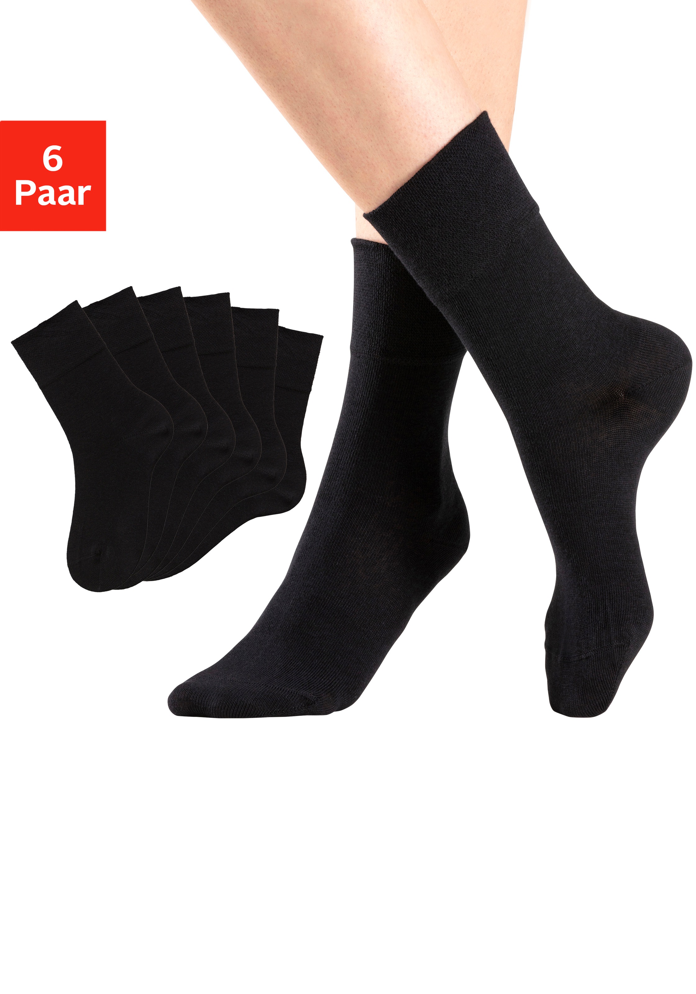 Image of H.I.S Socken Packung, 6 Stk. tlg. mit Komfortbund auch für Diabetiker geeignet