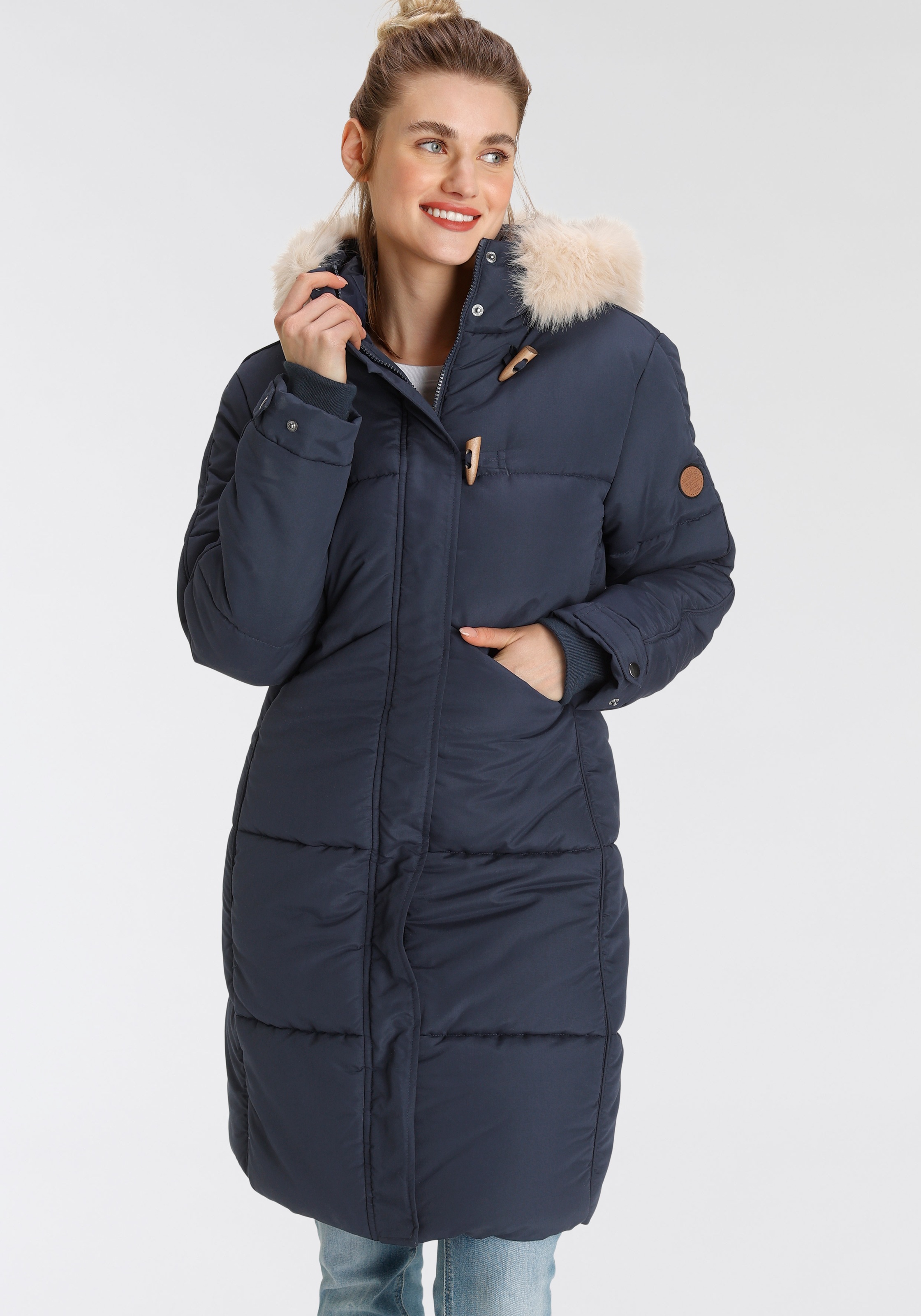 Image of KangaROOS Steppmantel, Kapuze mit abnehmbaren Fellimtat - NEUE KOLLEKTION bei Ackermann Versand Schweiz