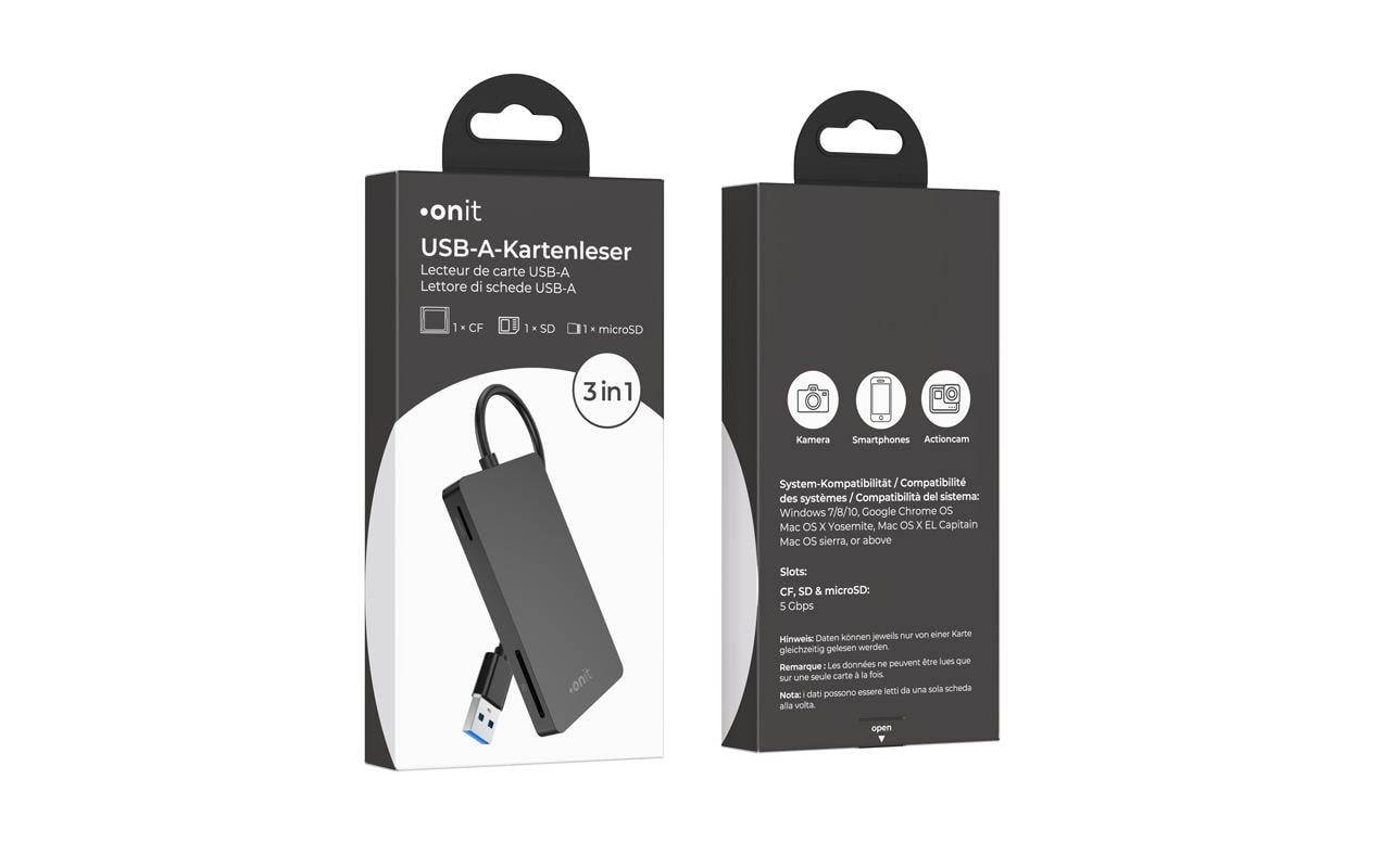 onit USB-Adapter »Extern USB-A 3-in-«