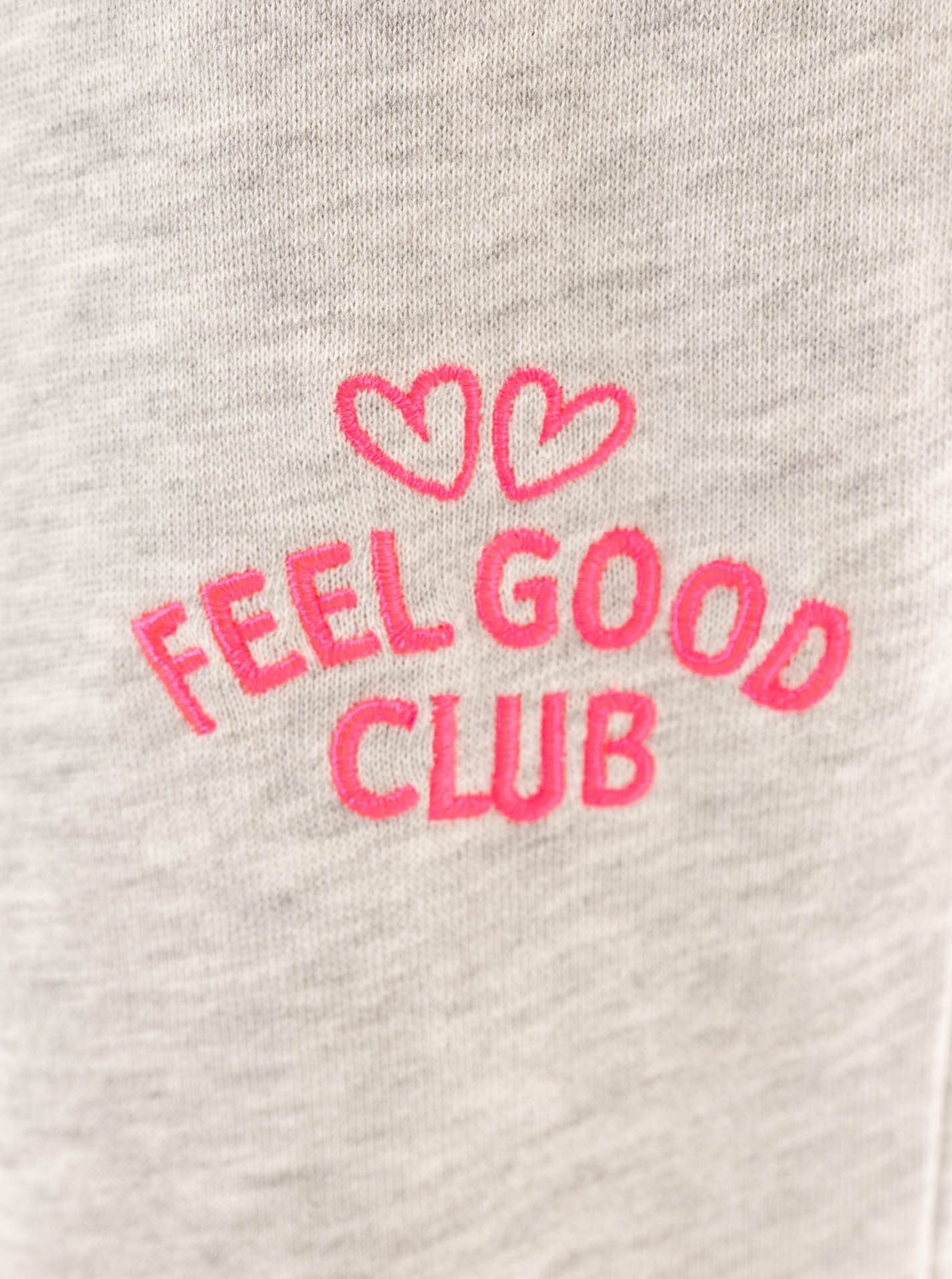 Zwillingsherz Pantalon sweat »"Feel Good Club"«  uni, petite broderie