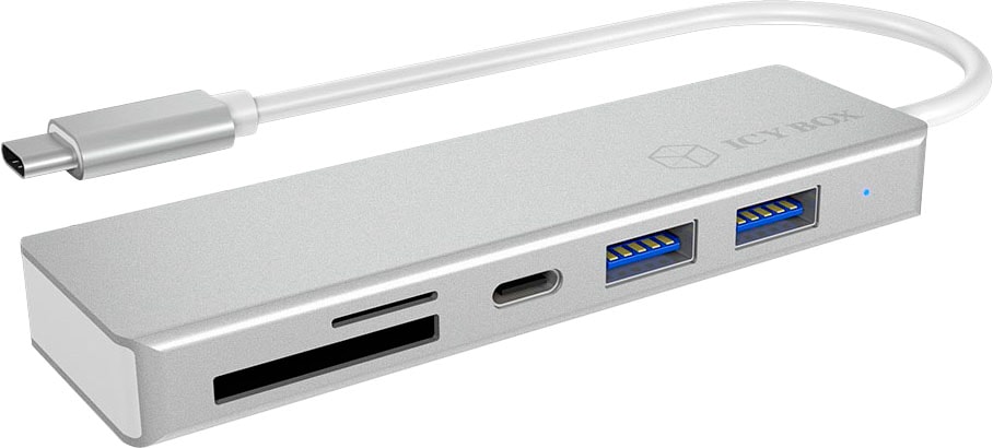 ICY BOX Computer-Adapter »ICY BOX USB Type-C Hub mit 3 USB 3.0 Anschlüssen und Multi-Kartenleser«