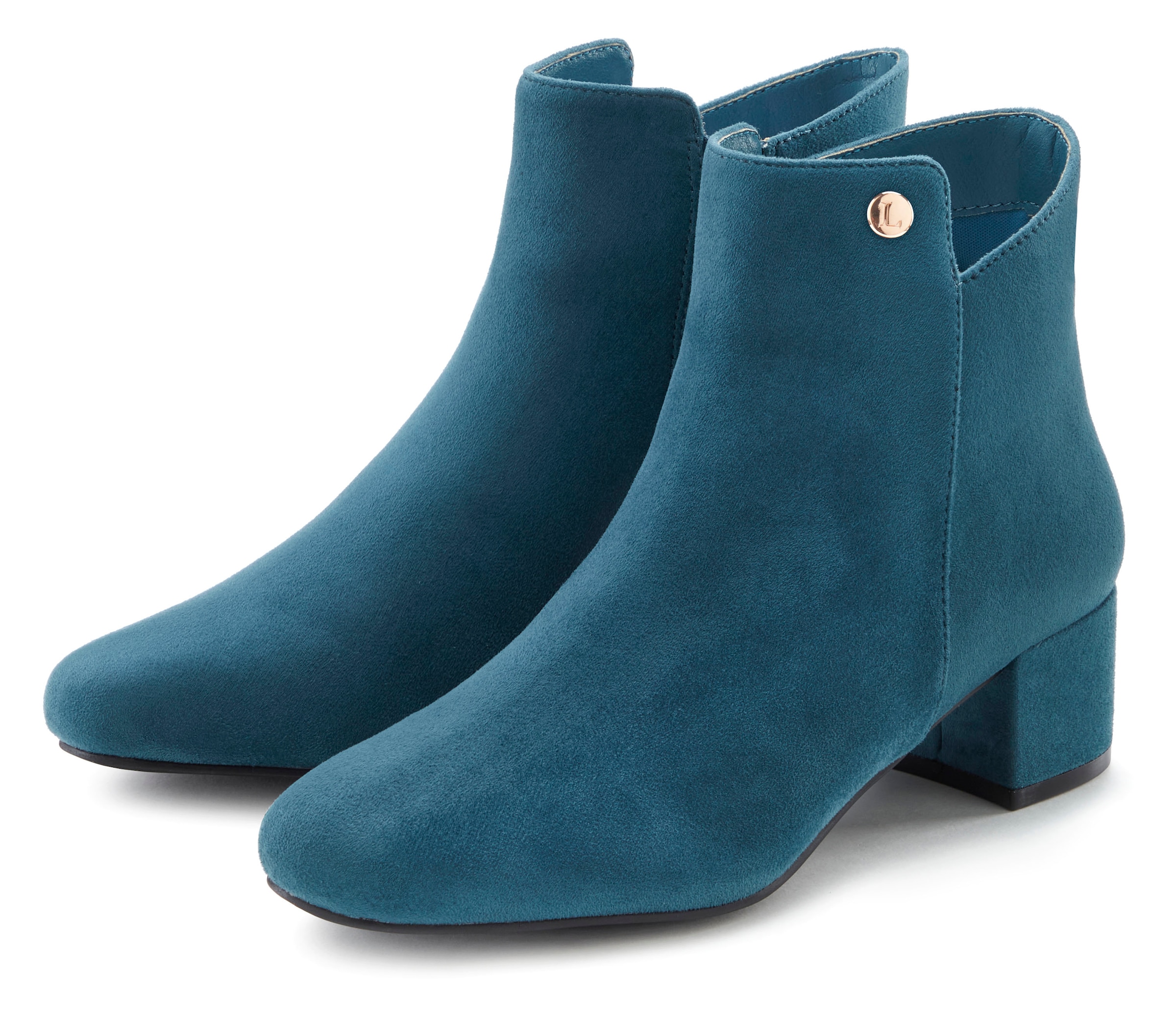 Image of LASCANA Stiefelette "Sommerstiefelette" mit bequemen Blockabsatz, Ankle Boots, Stiefel VEGAN